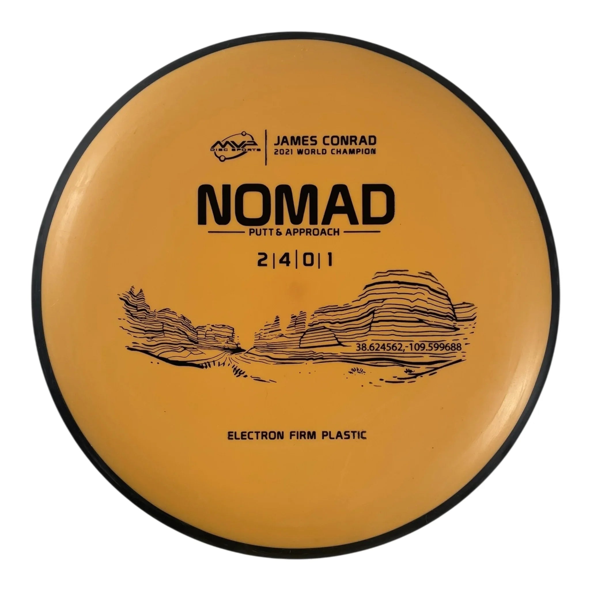 MVP Disc Sports Nomad | Electron Firm | Orange/Black 172g (James Conrad) Disc Golf