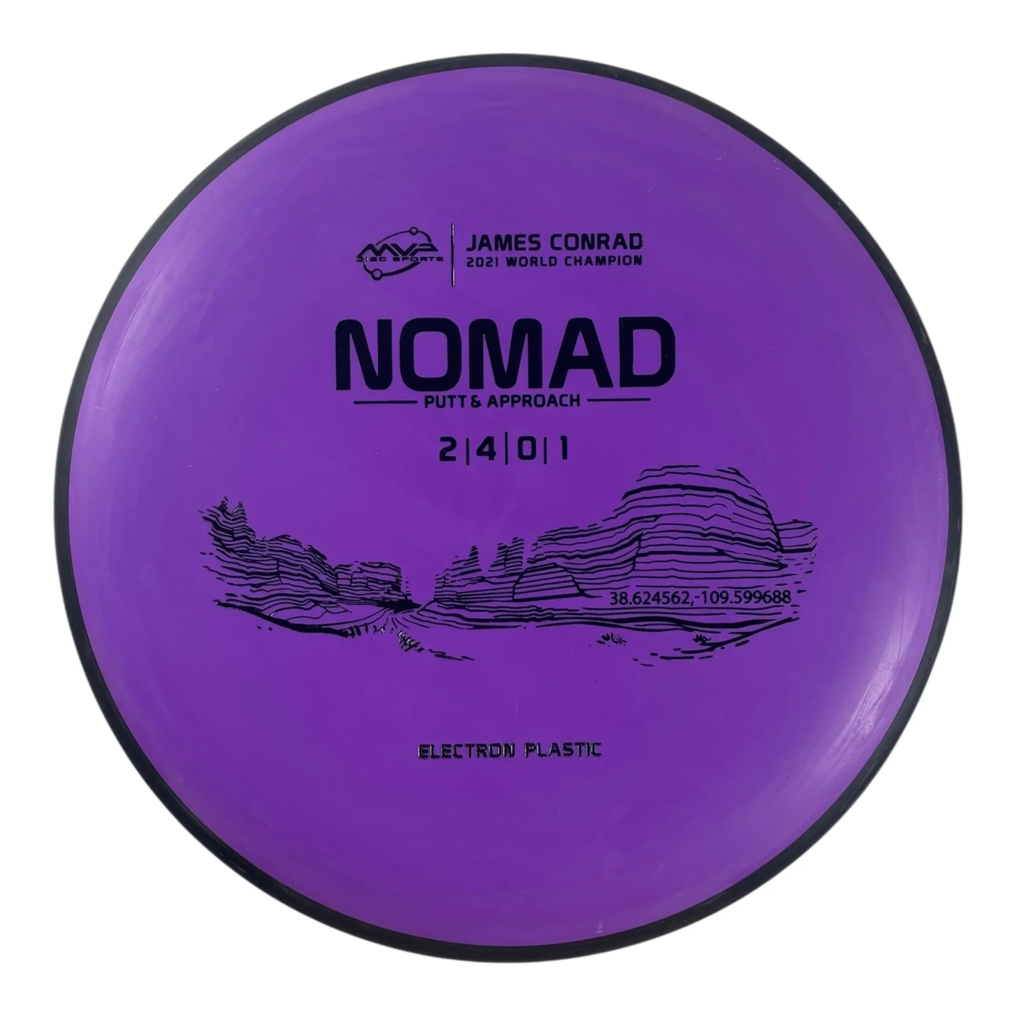 MVP Disc Sports Nomad | Electron | Purple/Black 173-174g (James Conrad) Disc Golf
