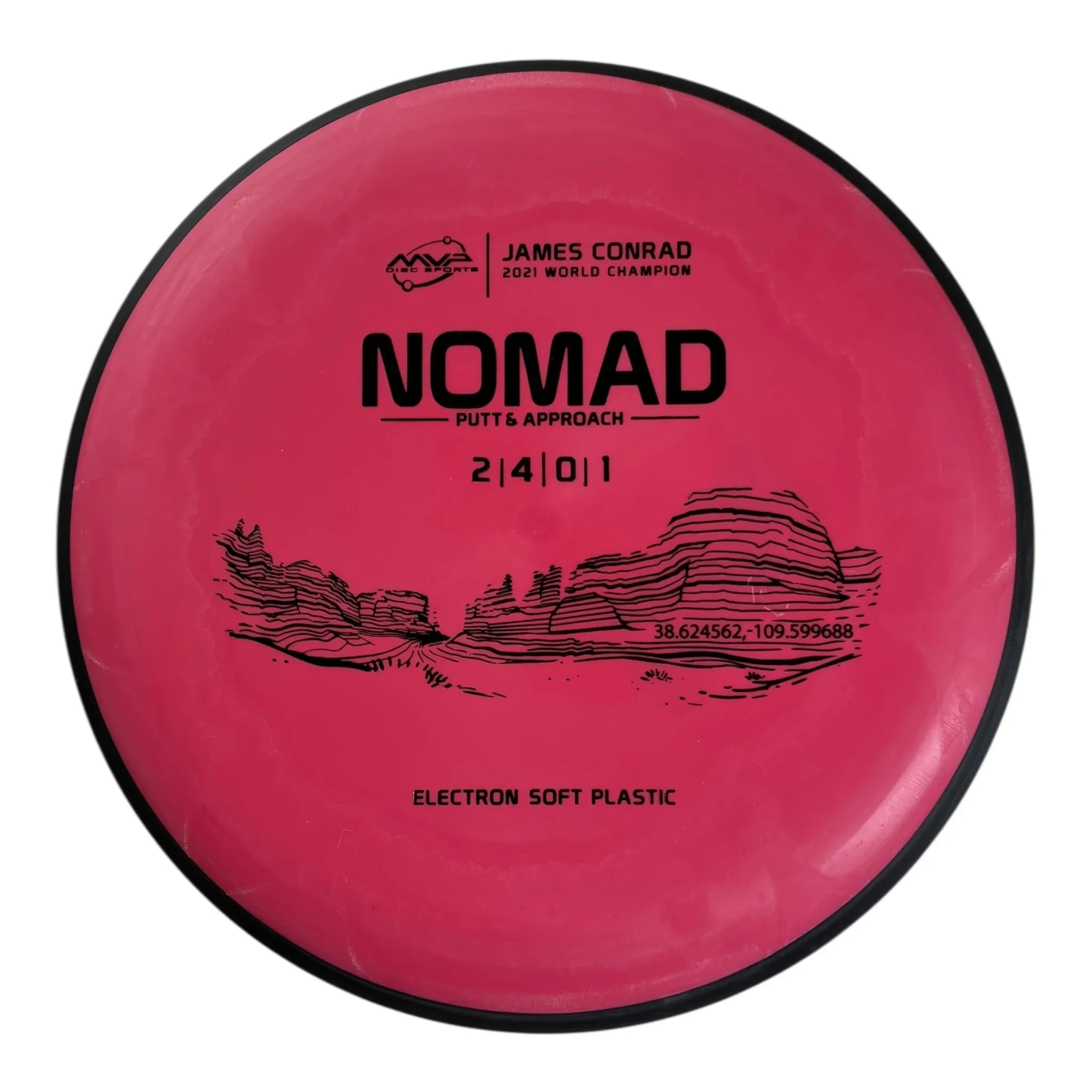 MVP Disc Sports Nomad | Electron Soft | Red/Black 165g (James Conrad) Disc Golf