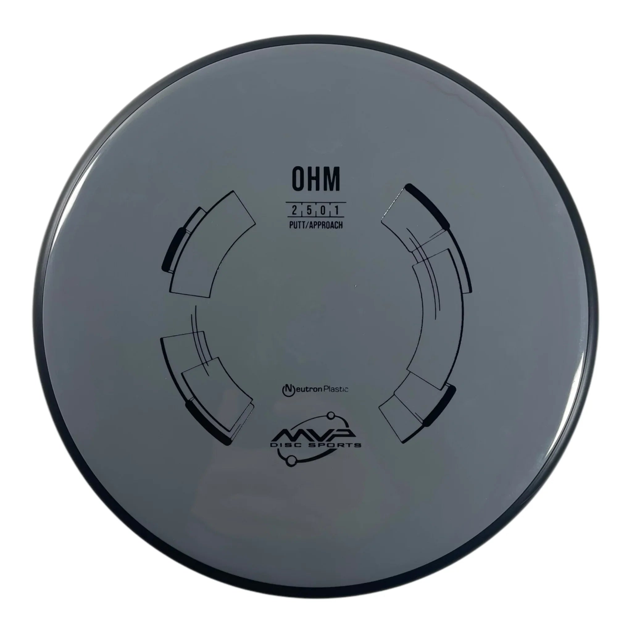 MVP Disc Sports Ohm | Neutron | Grey/Black 167g Disc Golf
