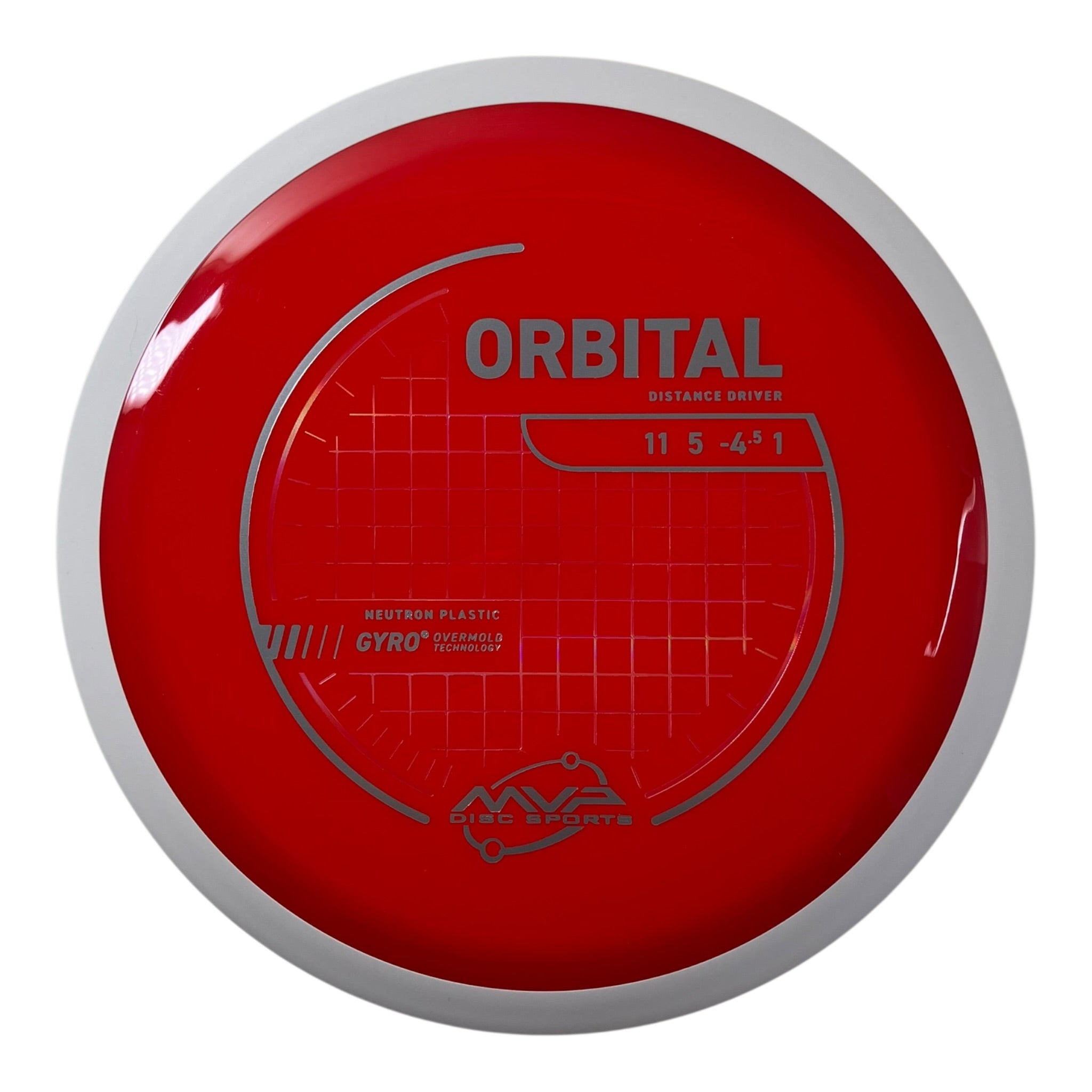 MVP Disc Sports Orbital | Neutron | Red/White 172g (Project Lab Coat) Disc Golf