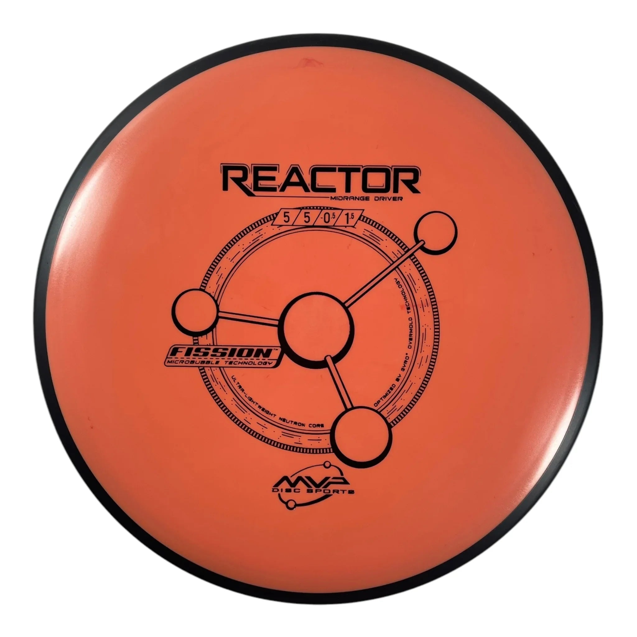 MVP Disc Sports Reactor | Fission | Orange/Black 161-168g Disc Golf