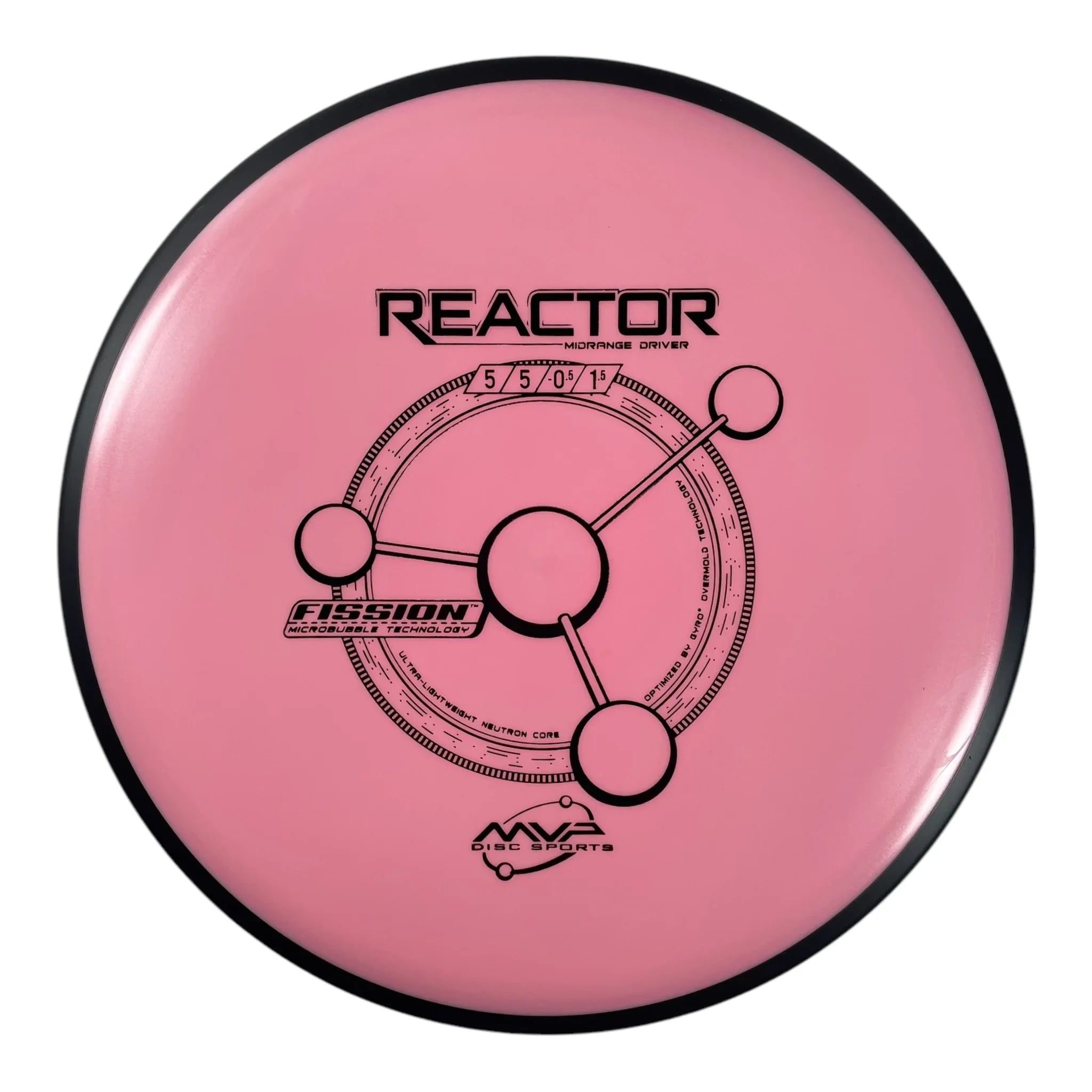 MVP Disc Sports Reactor | Fission | Pink/Black 177g Disc Golf