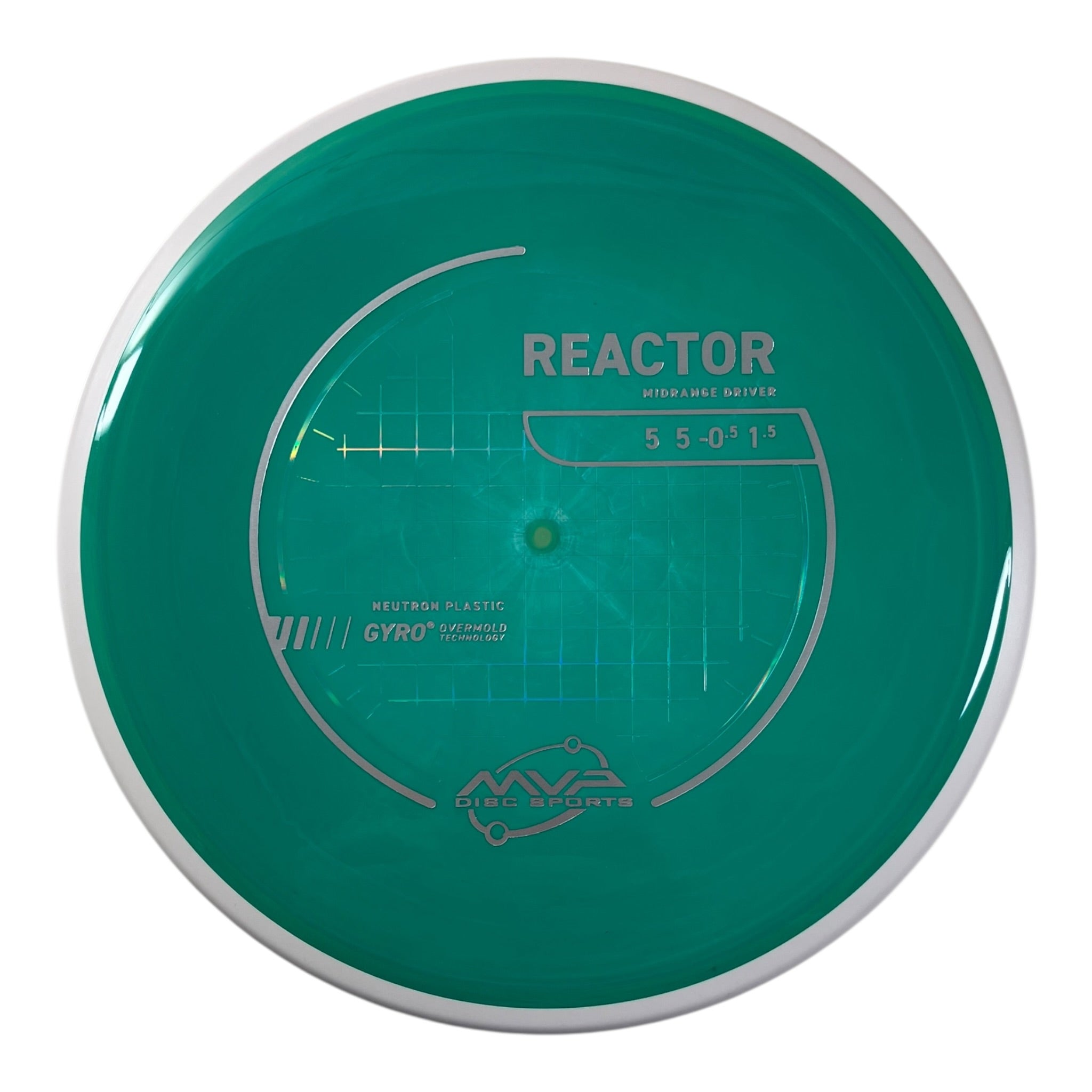 MVP Disc Sports Reactor | Neutron | Green/White 174g (Project Lab Coat) Disc Golf