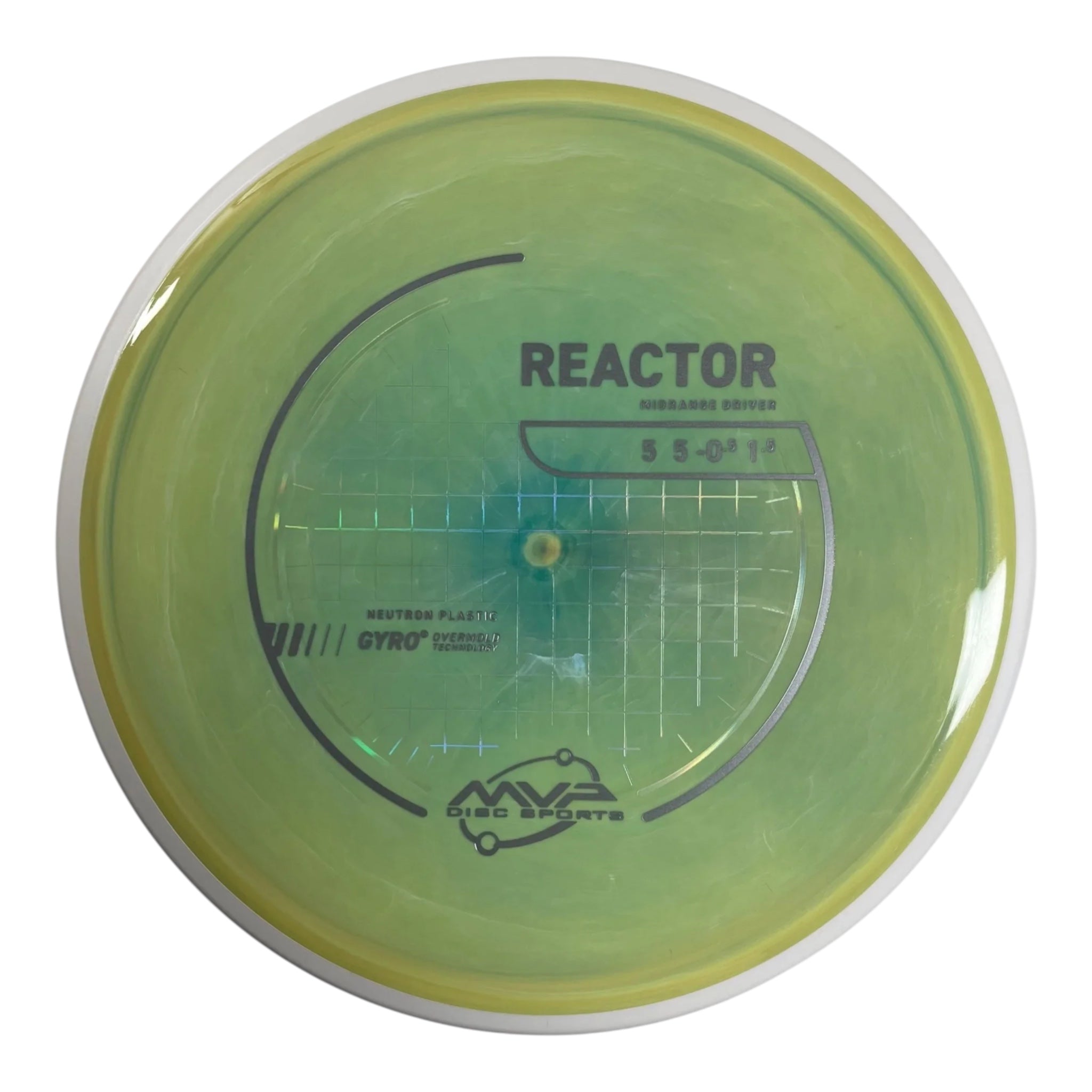 MVP Disc Sports Reactor | Neutron | Yellow/White 169g (Project Lab Coat) Disc Golf