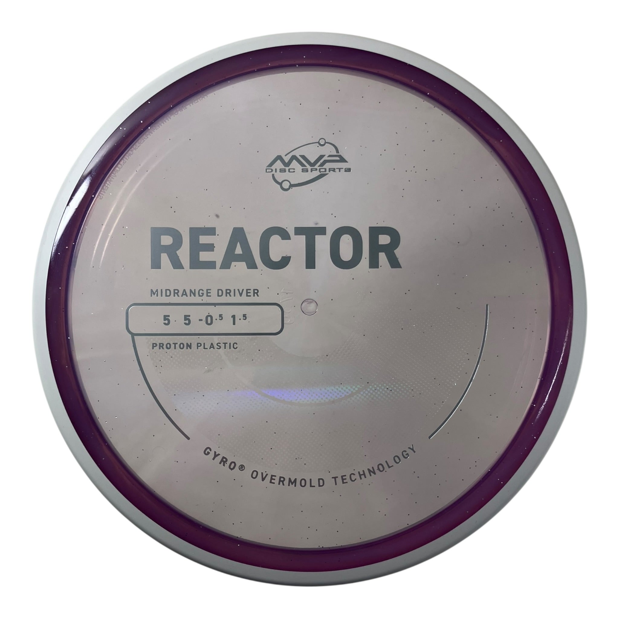 MVP Disc Sports Reactor | Proton | Purple/White 167-176g (Project Lab Coat) Disc Golf