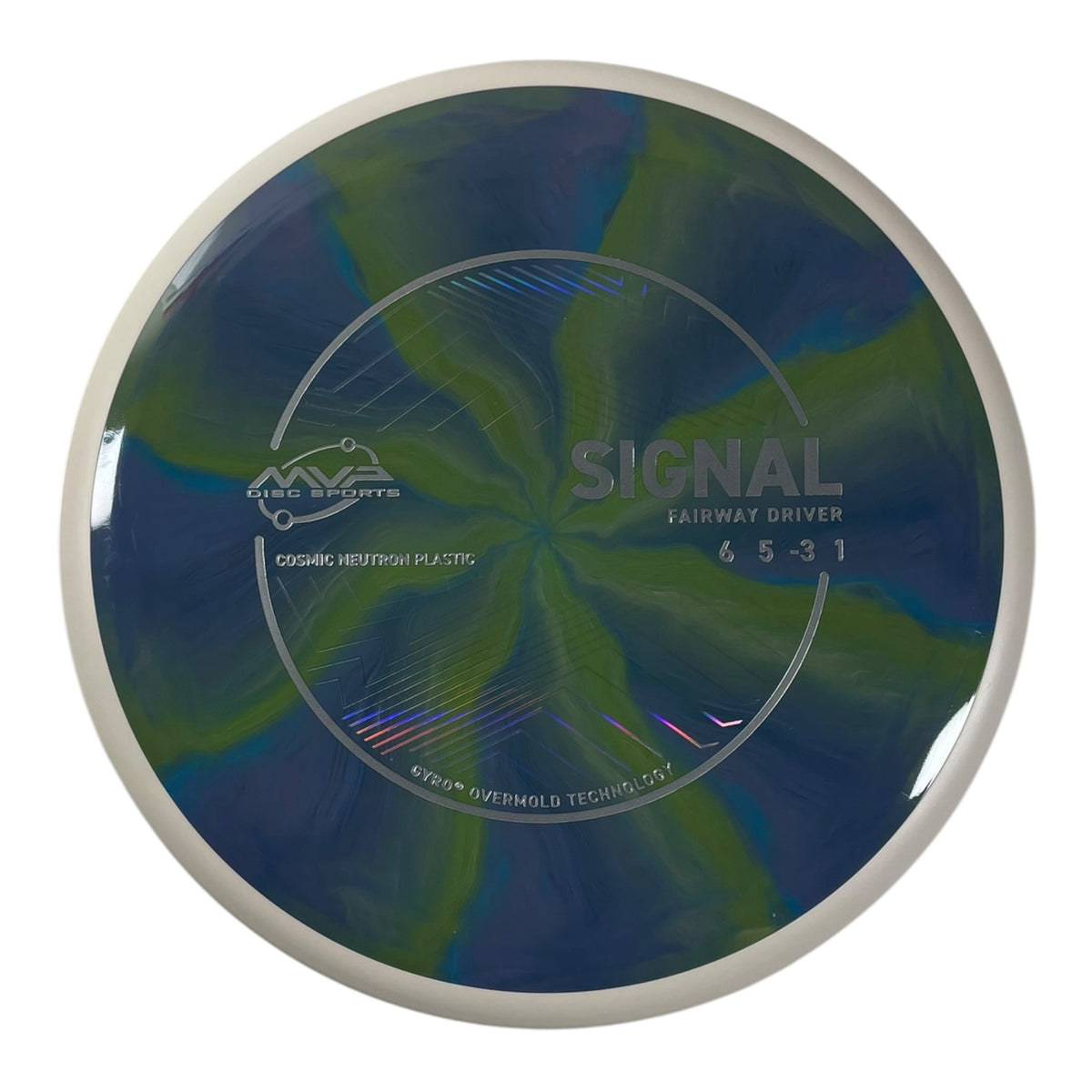 MVP Disc Sports Signal | Cosmic Neutron | Green/White 168g (Project Lab Coat) Disc Golf