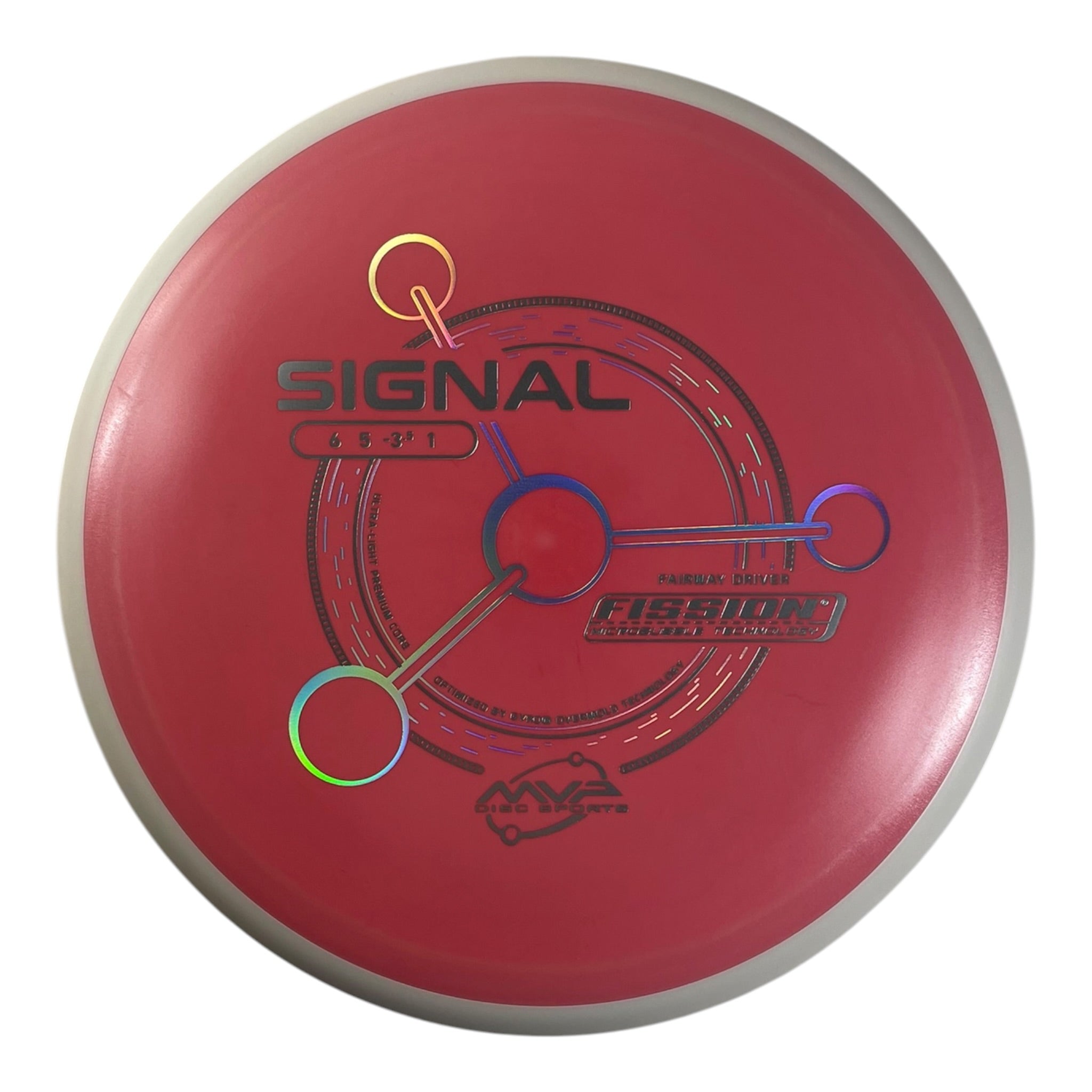 MVP Disc Sports Signal | Fission | Pink/White 151-155g (Project Lab Coat) Disc Golf