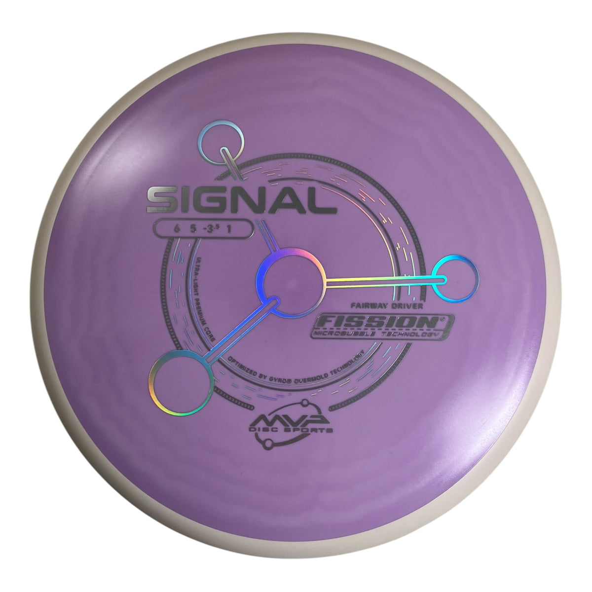 MVP Disc Sports Signal | Fission | Purple/White 156g (Project Lab Coat) Disc Golf
