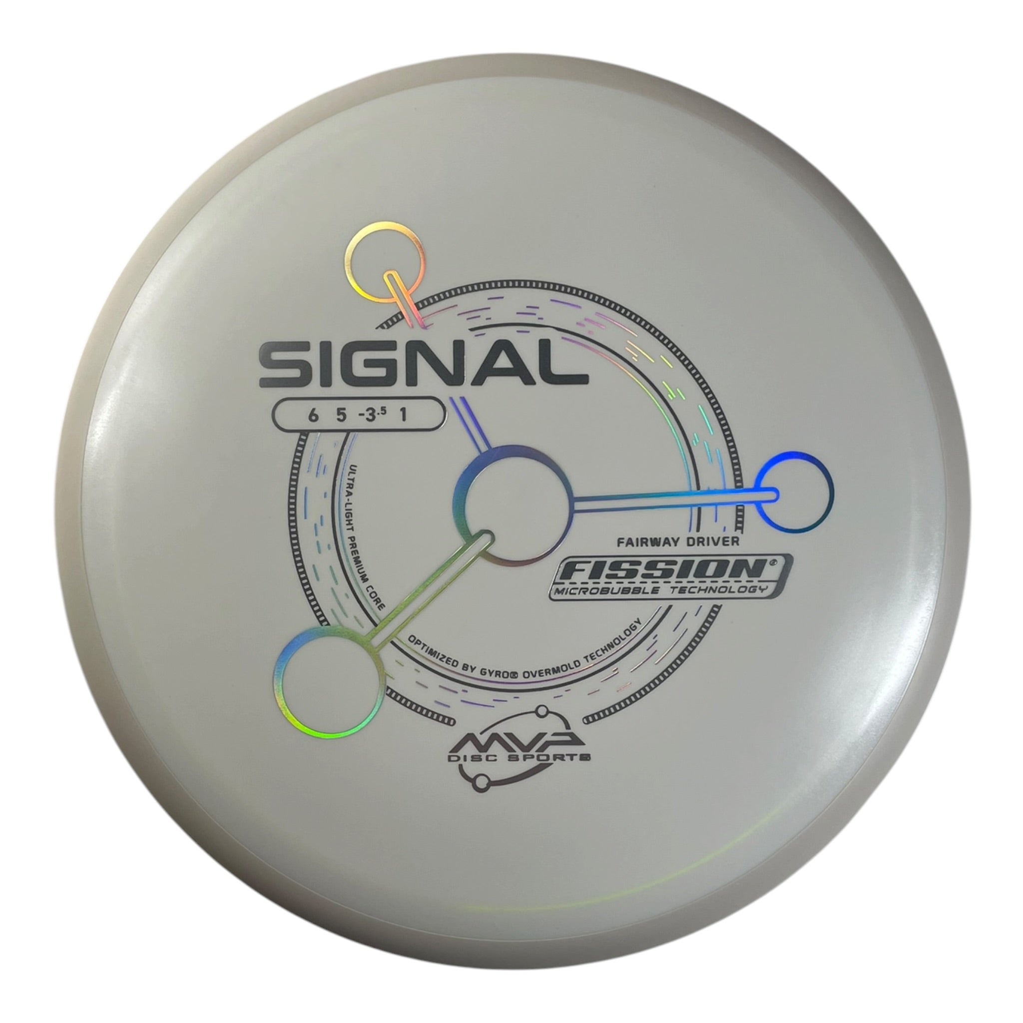 MVP Disc Sports Signal | Fission | White/White 163g (Project Lab Coat) Disc Golf