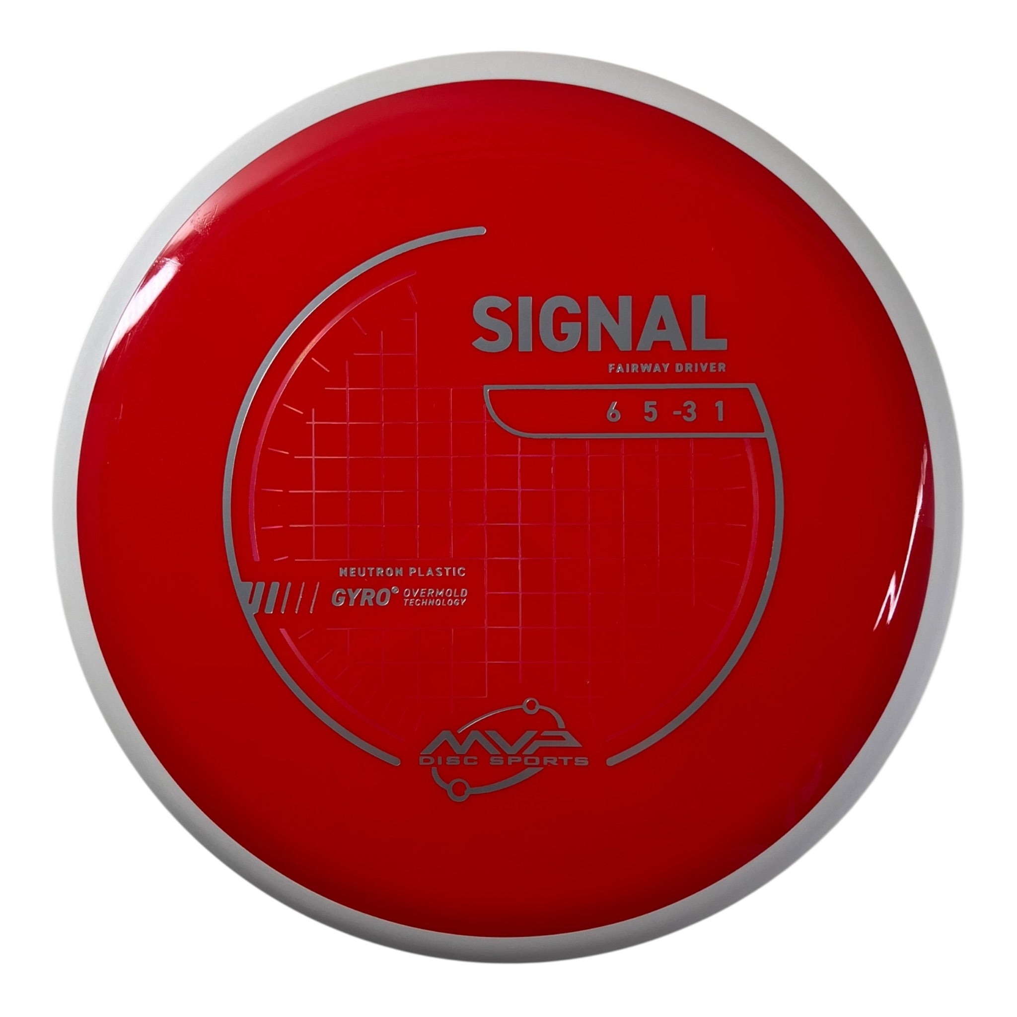 MVP Disc Sports Signal | Neutron | Red/White 159-166g (Project Lab Coat) Disc Golf