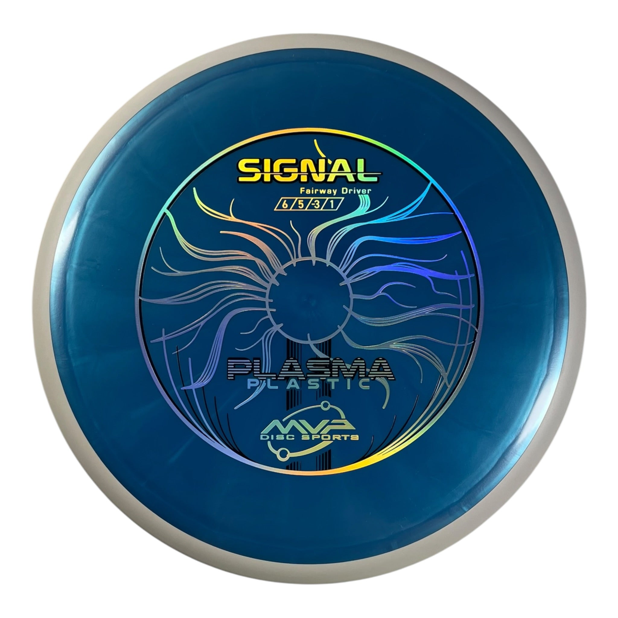 MVP Disc Sports Signal | Plasma | Blue/White 160-175g (Project Lab Coat) Disc Golf