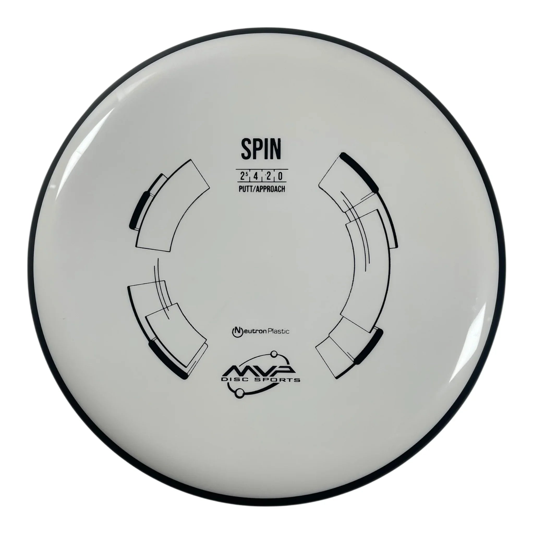 MVP Disc Sports Spin | Neutron | White/Black 169g Disc Golf