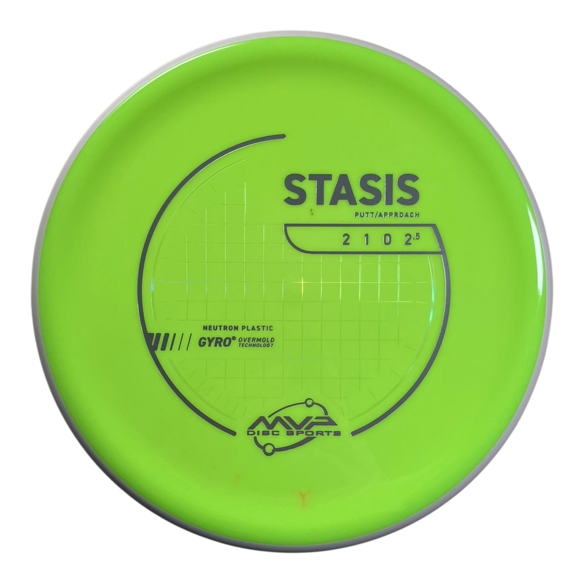MVP Disc Sports Stasis | Neutron | Green/White 168-174g (Project Lab Coat) Disc Golf
