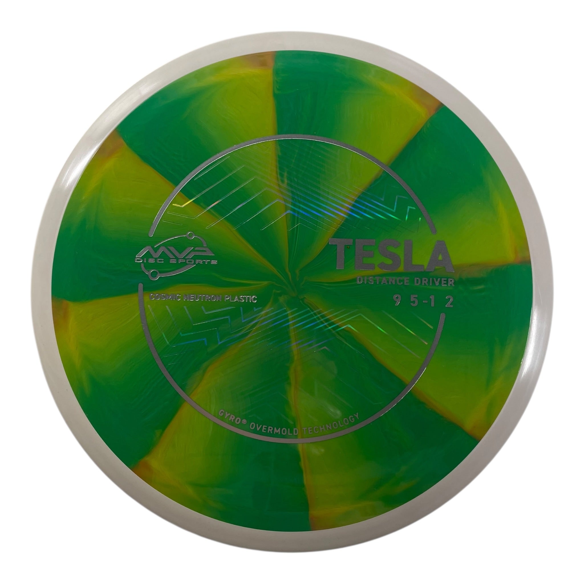 MVP Disc Sports Tesla | Cosmic Neutron | Green/Yellow 173g (Project Lab Coat) Disc Golf