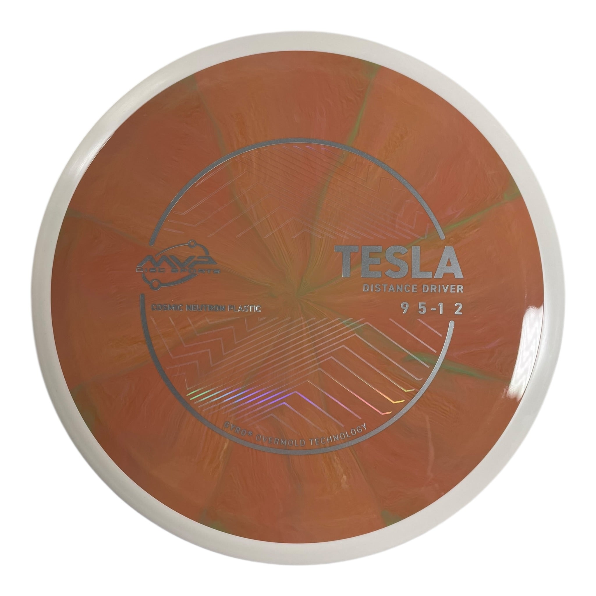 MVP Disc Sports Tesla | Cosmic Neutron | Orange/Green 168g (Project Lab Coat) Disc Golf