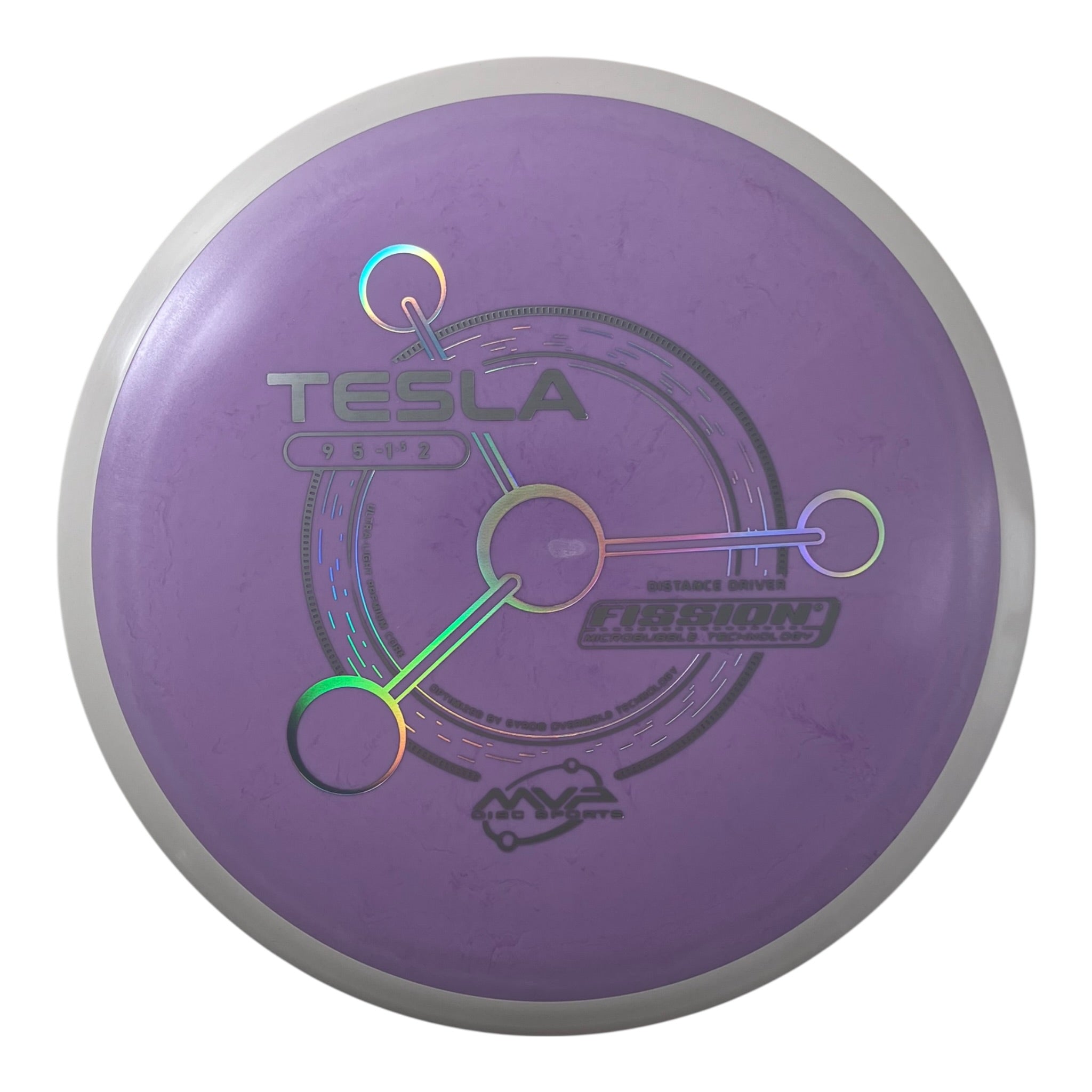 MVP Disc Sports Tesla | Fission | Lilac/White 149-162g (Project Lab Coat) Disc Golf