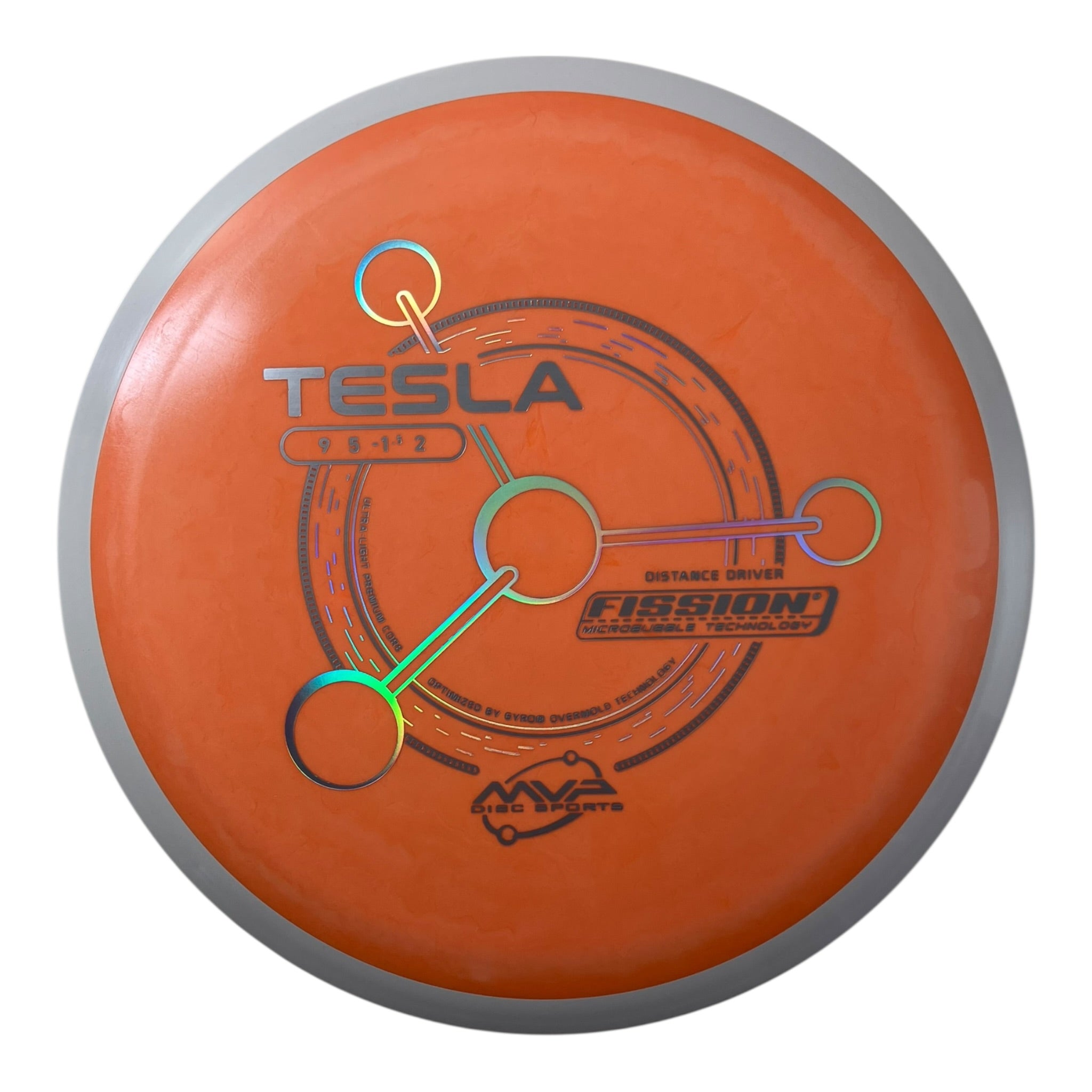 MVP Disc Sports Tesla | Fission | Orange/White 148-151g (Project Lab Coat) Disc Golf