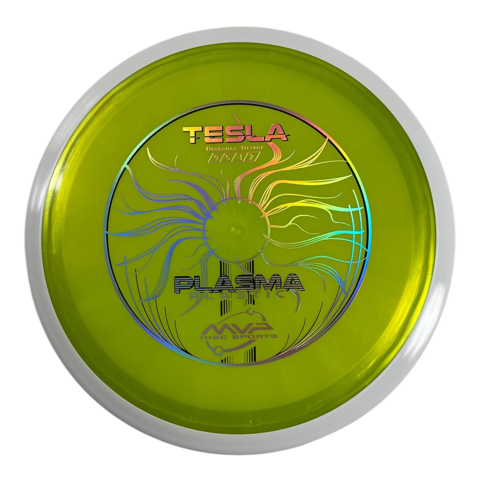 MVP Disc Sports Tesla | Plasma | Green/White 164g (Project Lab Coat) Disc Golf