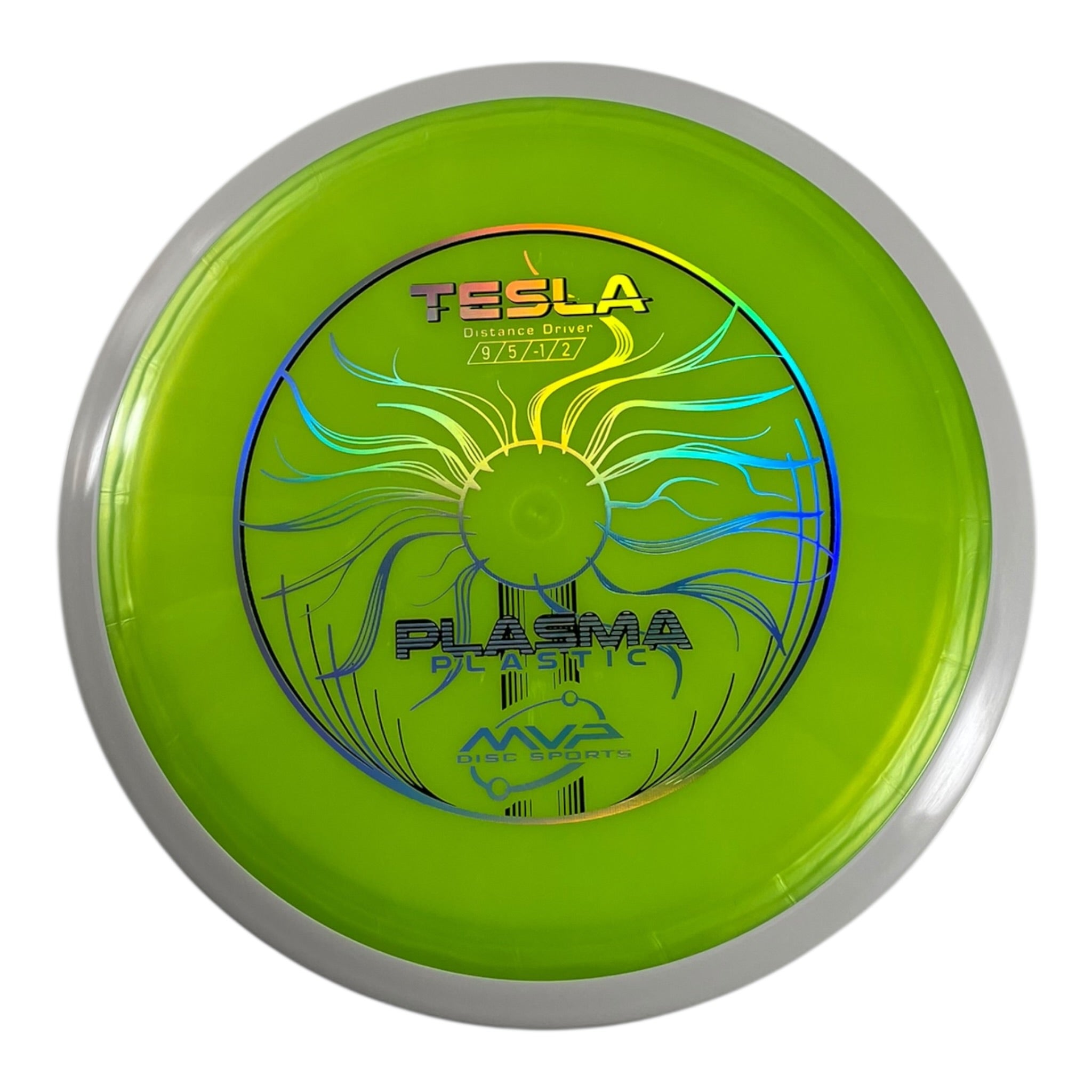 MVP Disc Sports Tesla | Plasma | Green/White 173g (Project Lab Coat) Disc Golf
