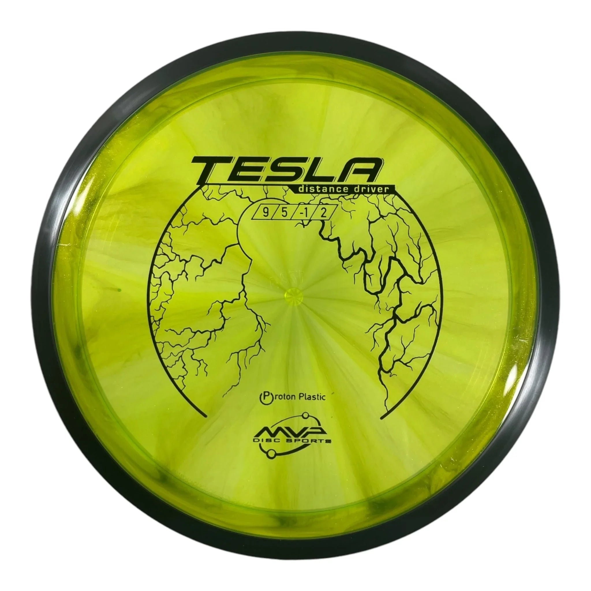 MVP Disc Sports Tesla | Proton | Yellow/Black 172g Disc Golf
