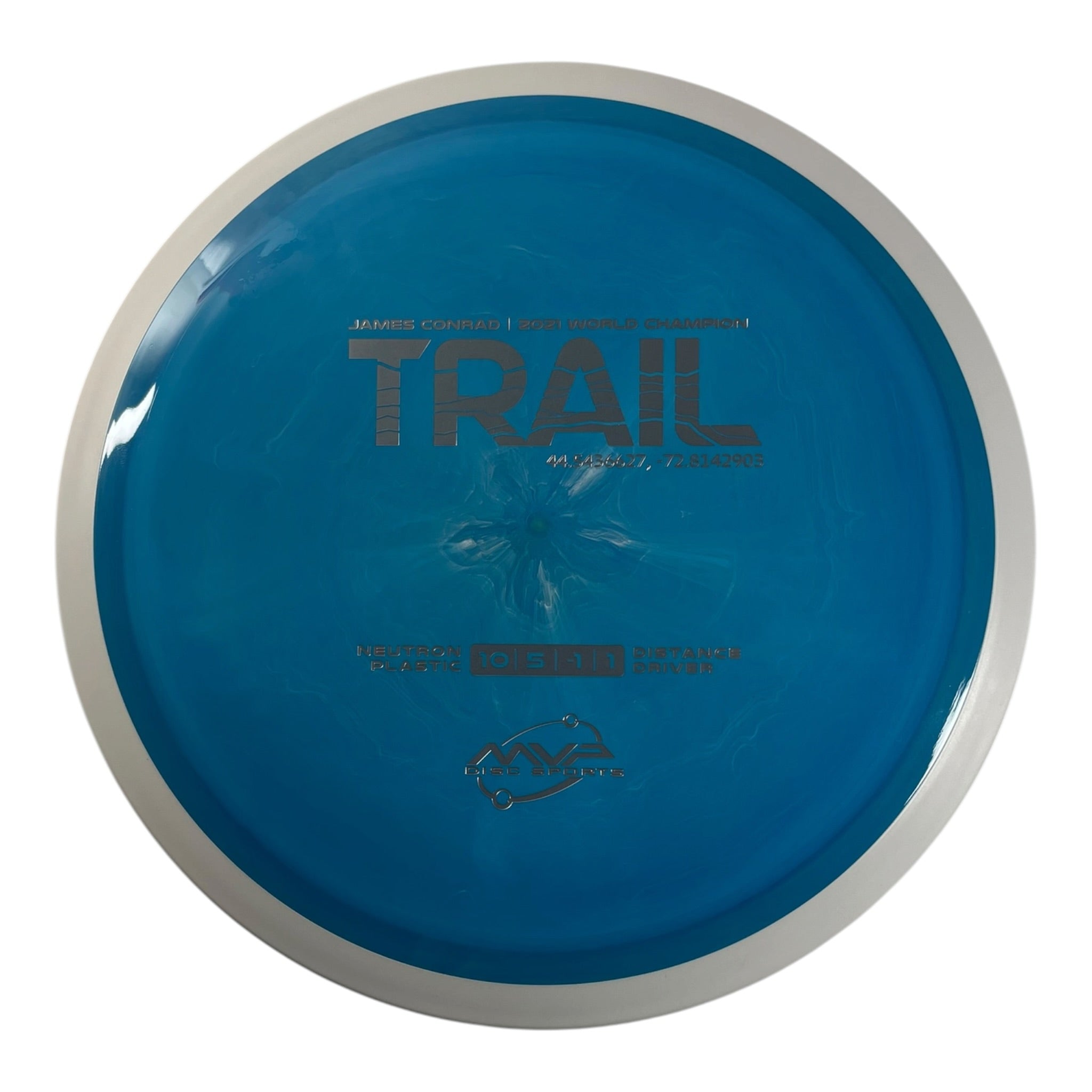 MVP Disc Sports Trail | Neutron | Blue/White 168-169g (Project Lab Coat) Disc Golf