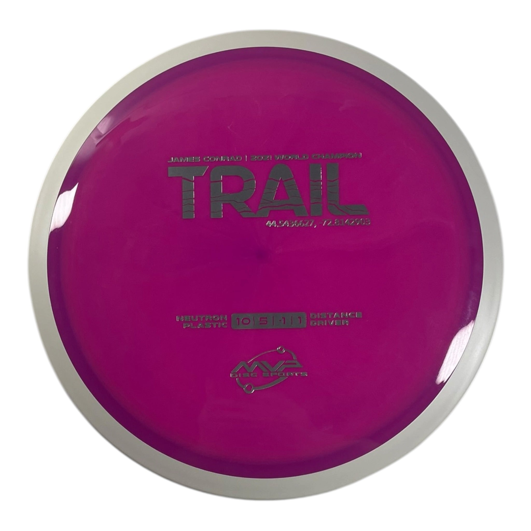 MVP Disc Sports Trail | Neutron | Pink/White 175g (Project Lab Coat) Disc Golf