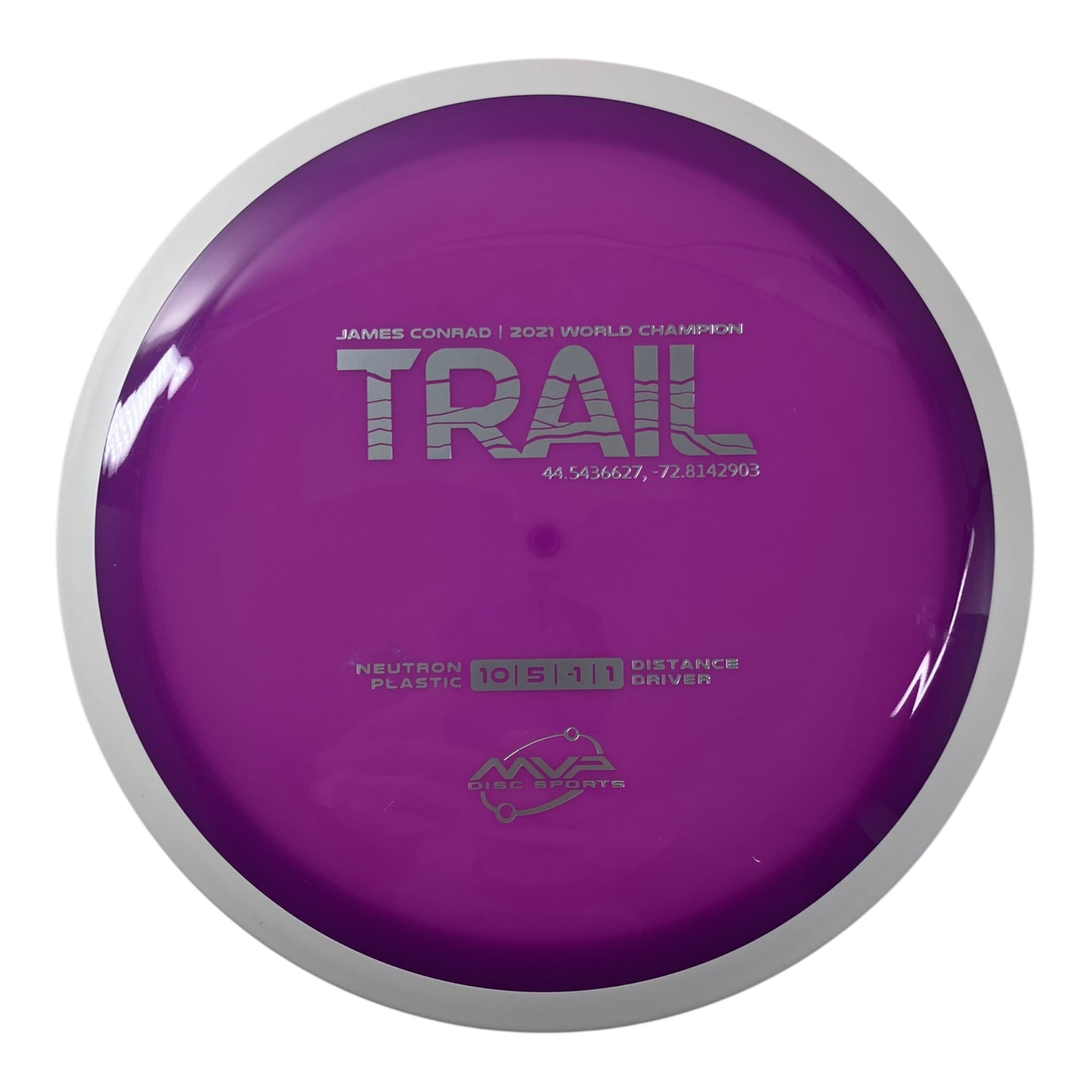 MVP Disc Sports Trail | Neutron | Purple/White 168-175g (Project Lab Coat) Disc Golf
