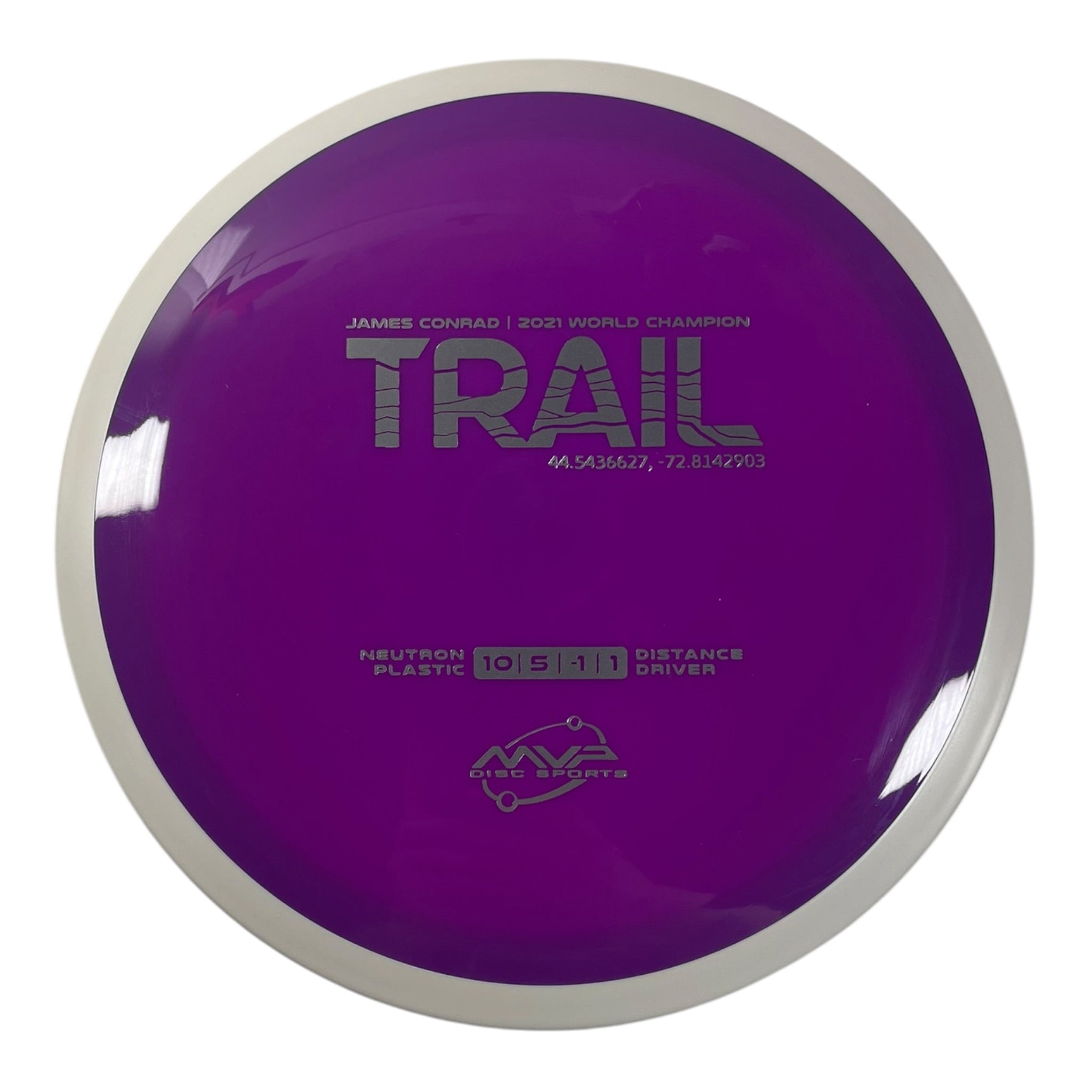 MVP Disc Sports Trail | Neutron | Purple/White 172g (Project Lab Coat) Disc Golf