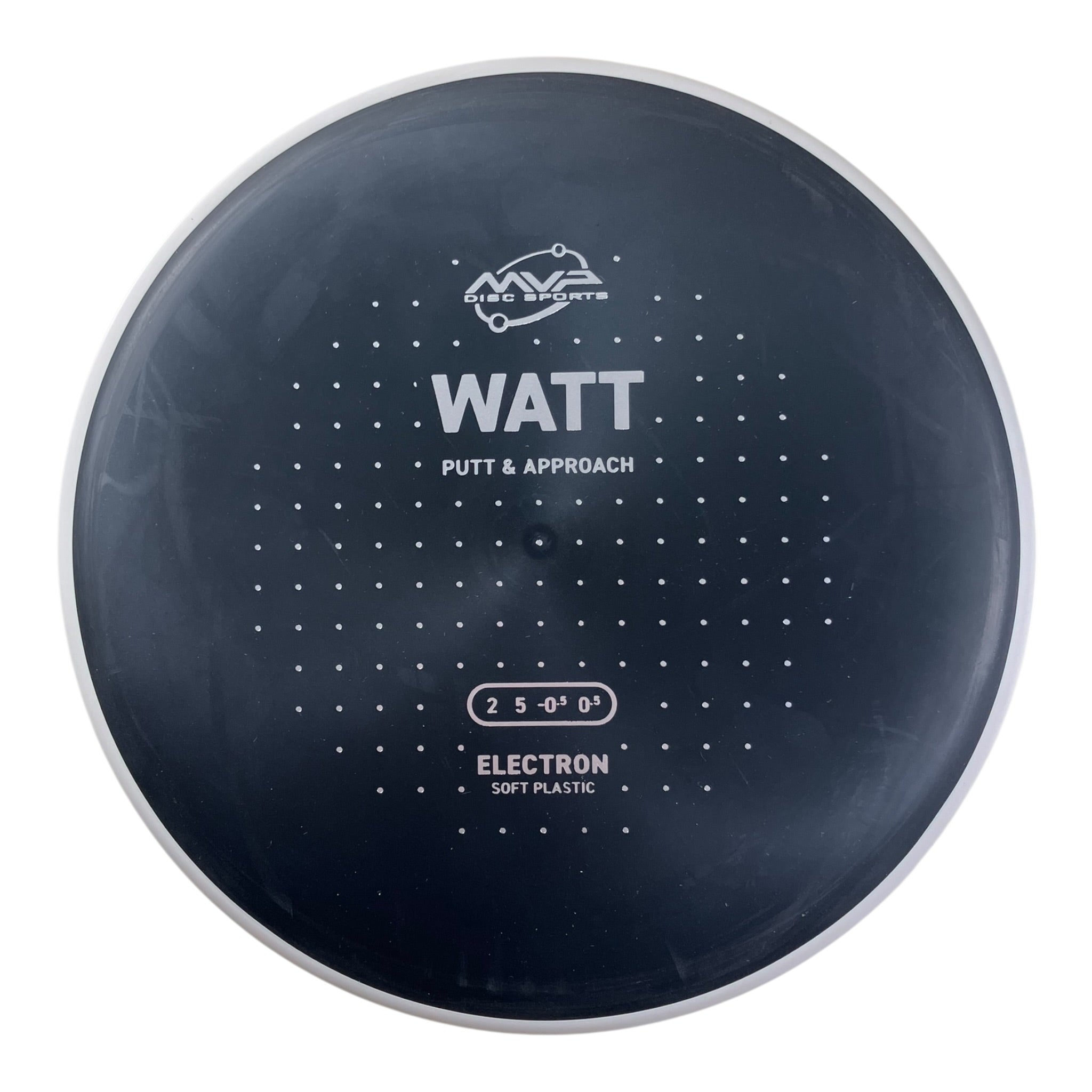 MVP Disc Sports Watt | Electron Soft | Black/White 165-174g (Project Lab Coat) Disc Golf