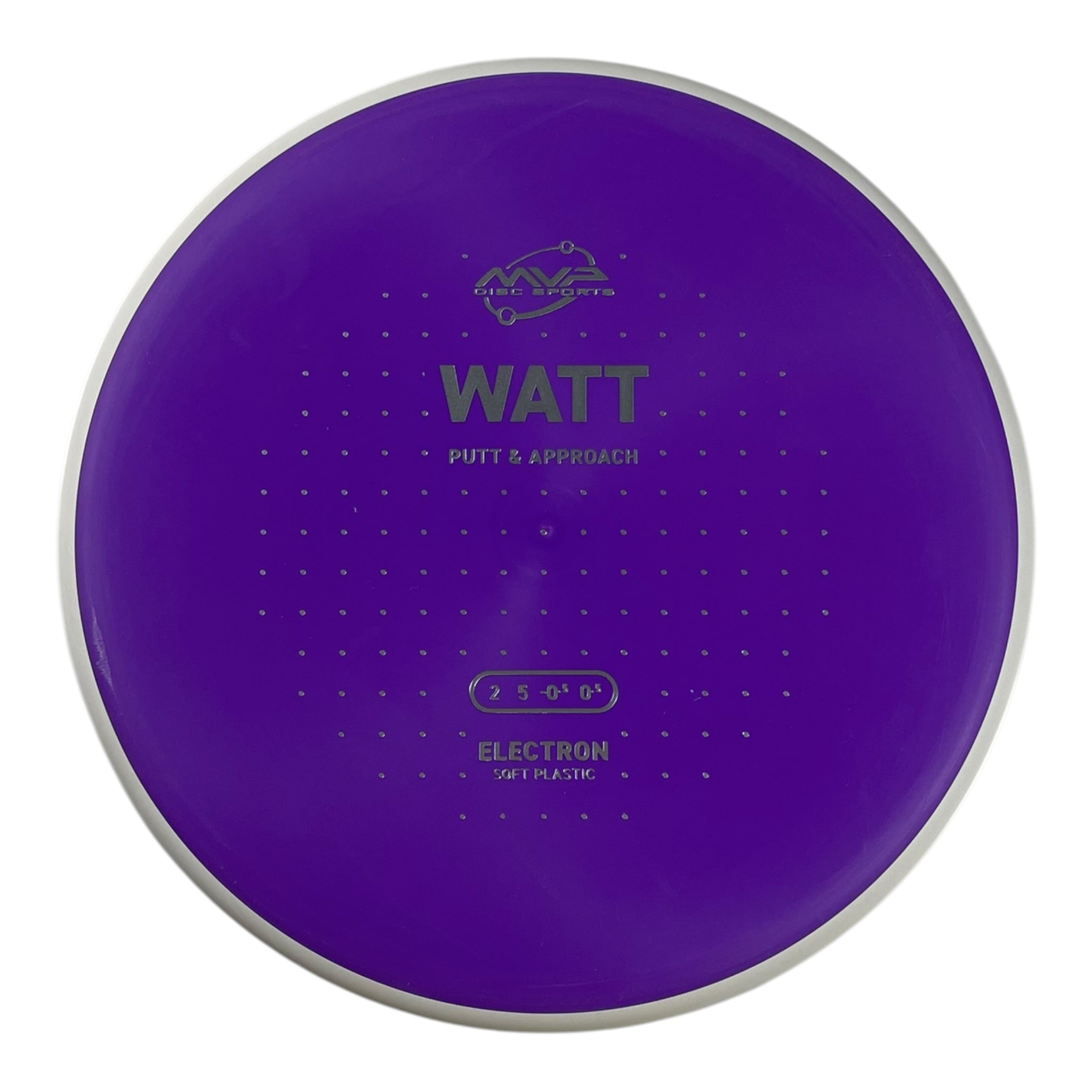 MVP Disc Sports Watt | Electron Soft | Purple/White 172g (Project Lab Coat) Disc Golf