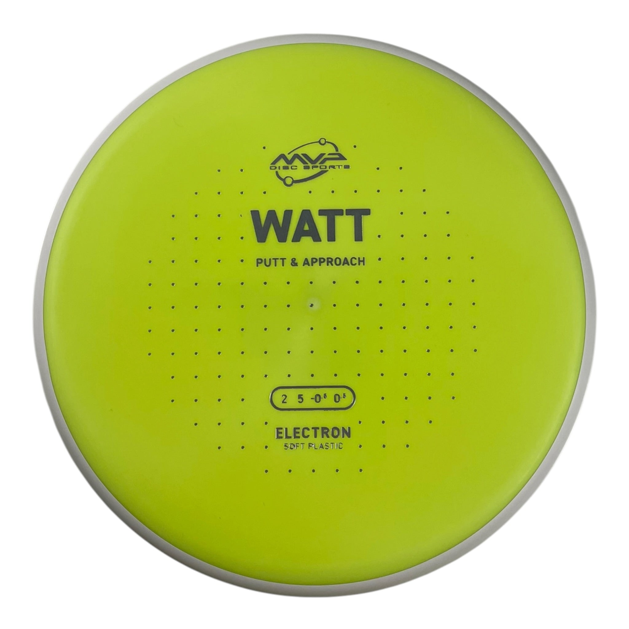MVP Disc Sports Watt | Electron Soft | Yellow/White 175g (Project Lab Coat) Disc Golf