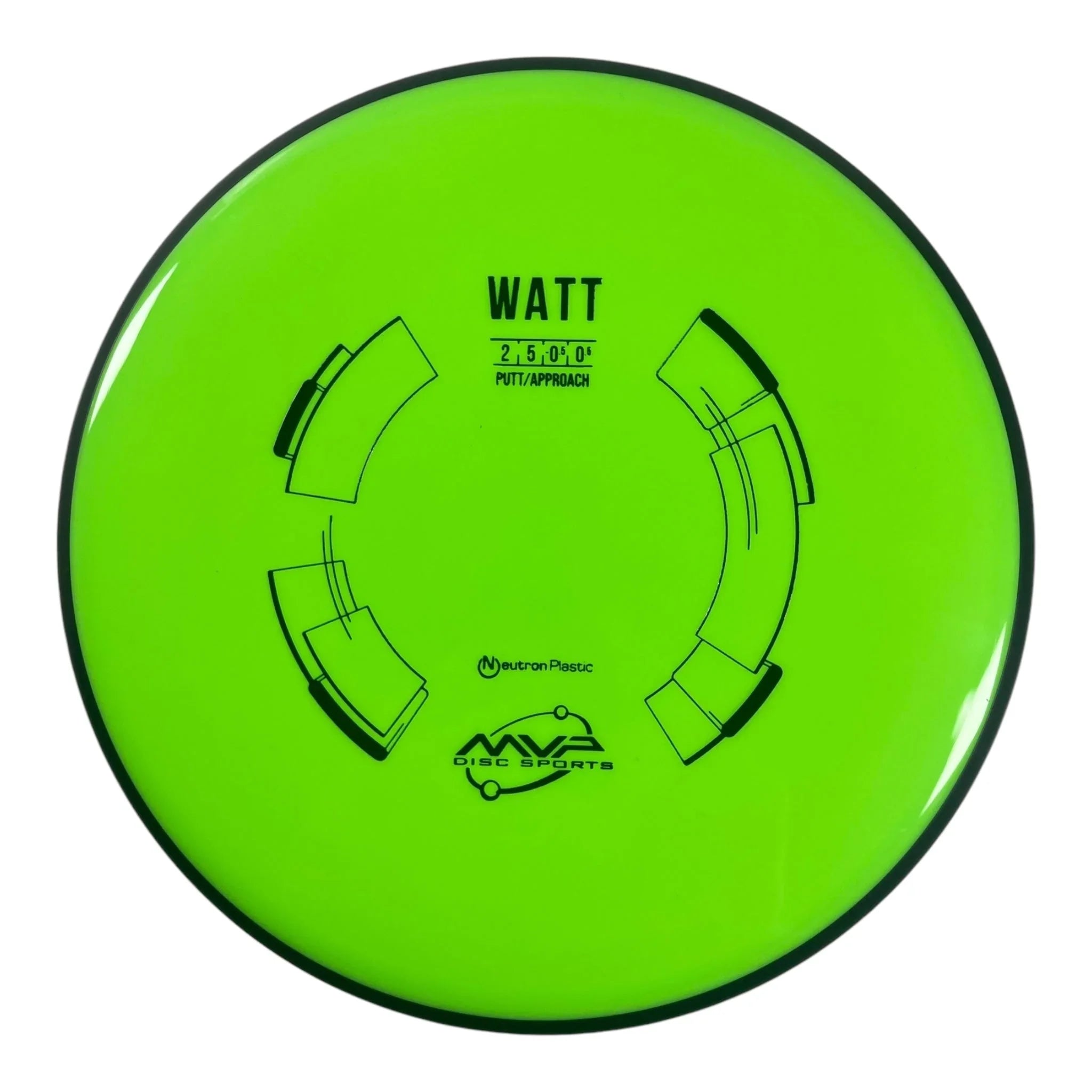MVP Disc Sports Watt | Neutron | Green/Black 166g Disc Golf