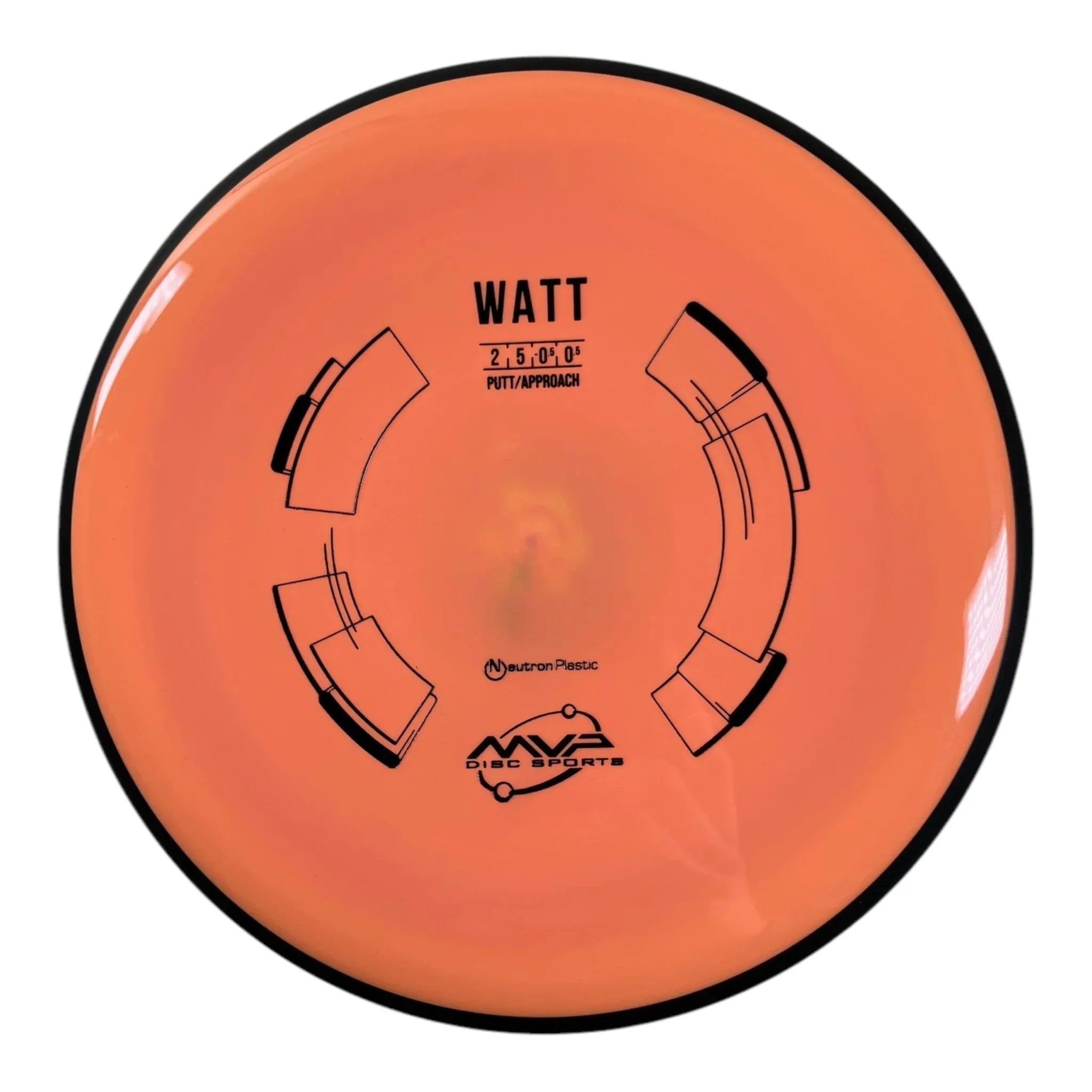 MVP Disc Sports Watt | Neutron | Orange/Black 166g Disc Golf