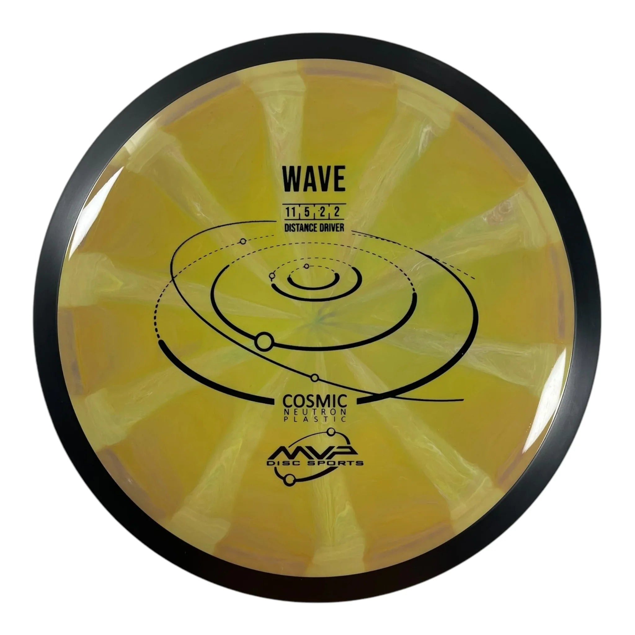 MVP Disc Sports Wave | Cosmic Neutron | Yellow/Black 175g Disc Golf