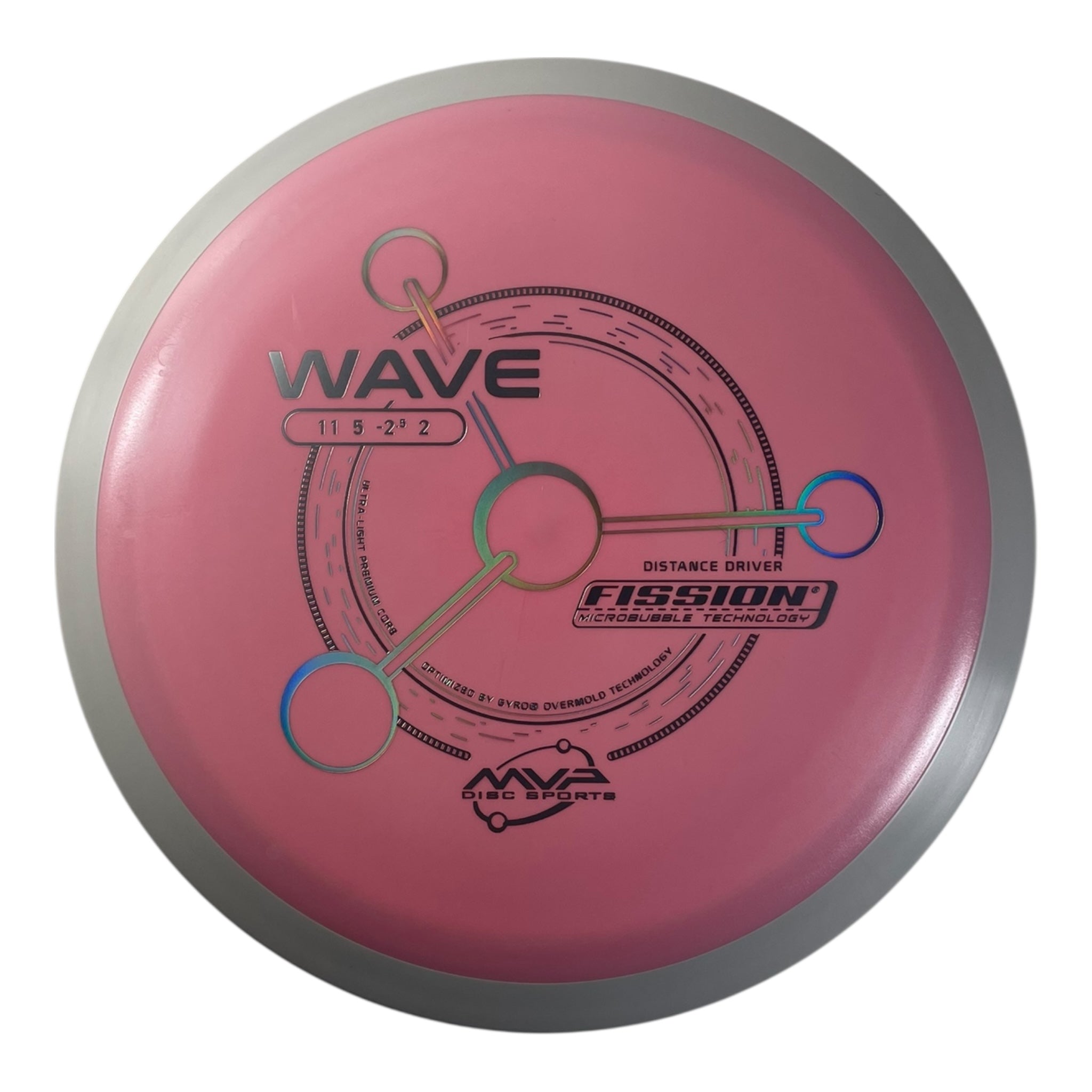 MVP Disc Sports Wave | Fission | Pink/White 156g (Project Lab Coat) Disc Golf