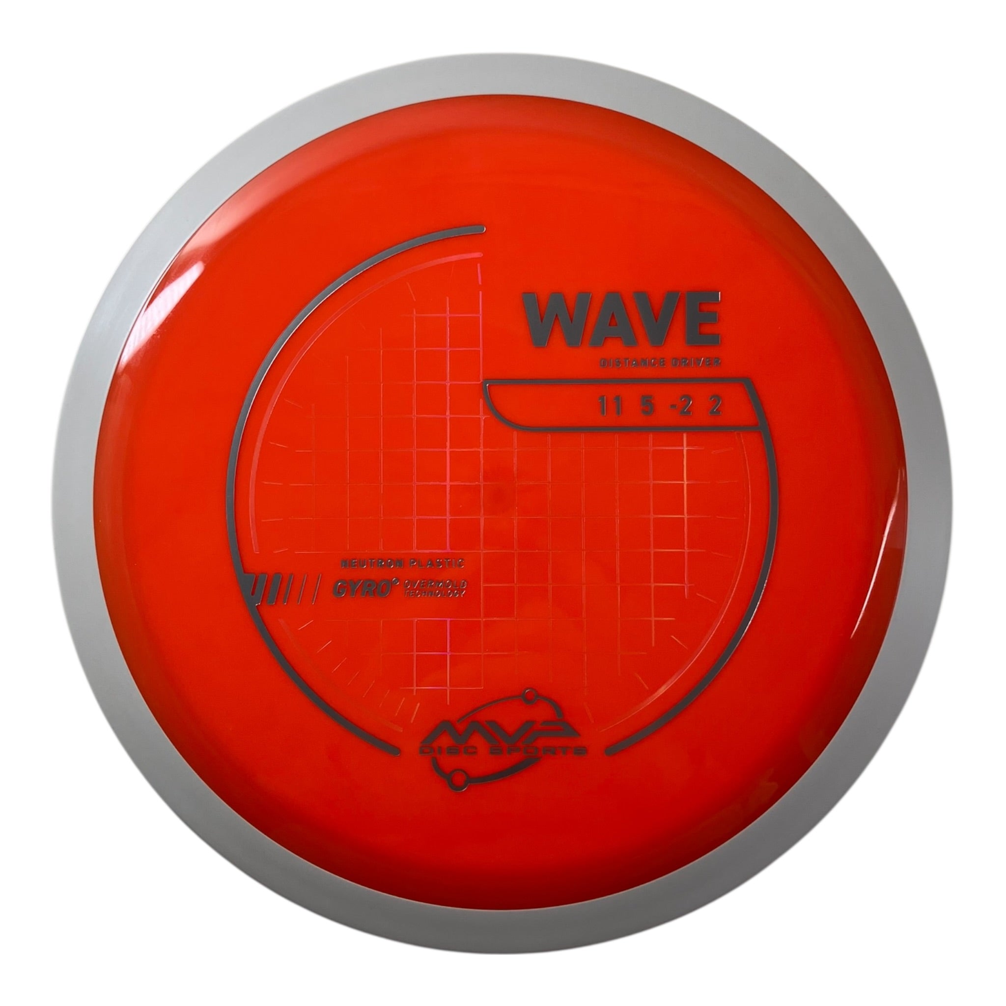MVP Disc Sports Wave | Neutron | Orange/White 169g (Project Lab Coat) Disc Golf