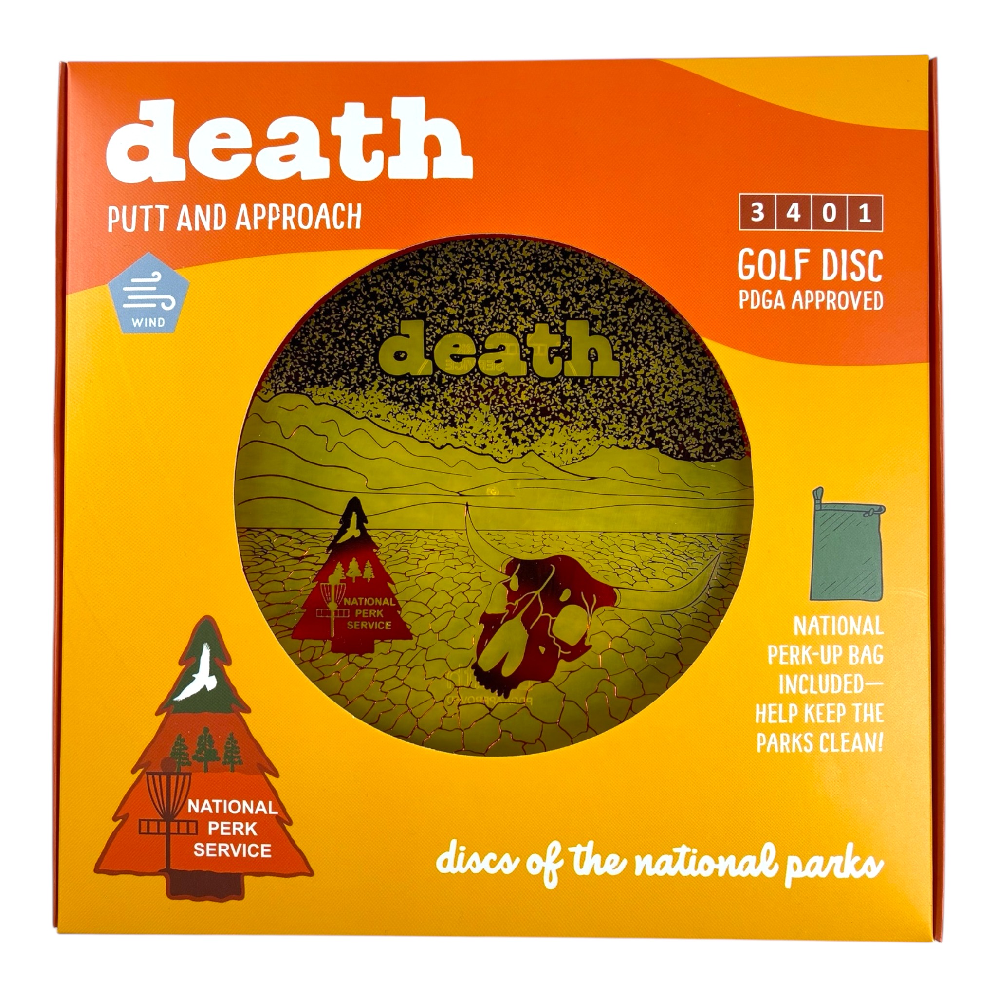 National Perk Service Death | Wind | Canary/Blood Red 177g (First Run) Disc Golf
