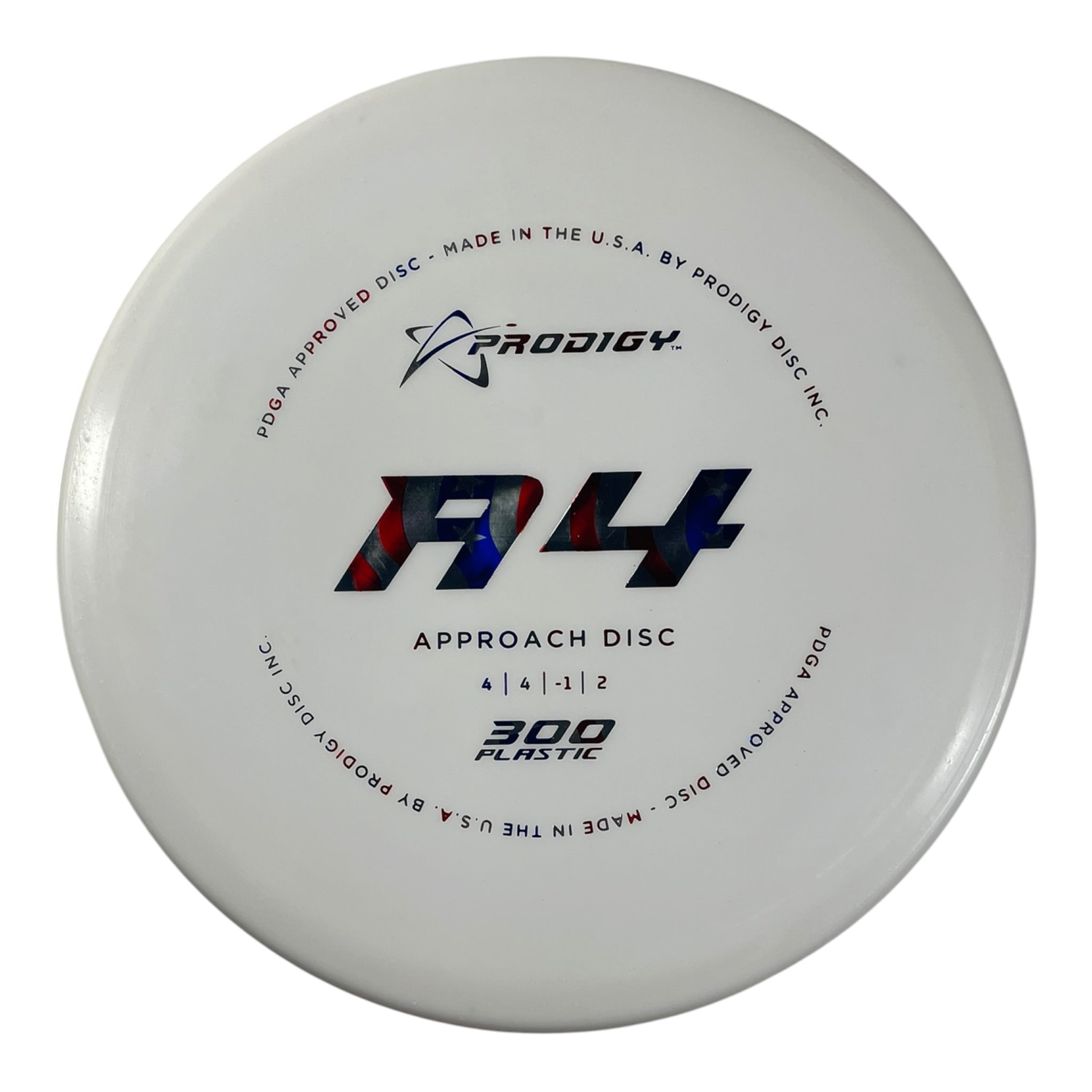 Prodigy Disc A4 | 300 | White/USA 153g Disc Golf