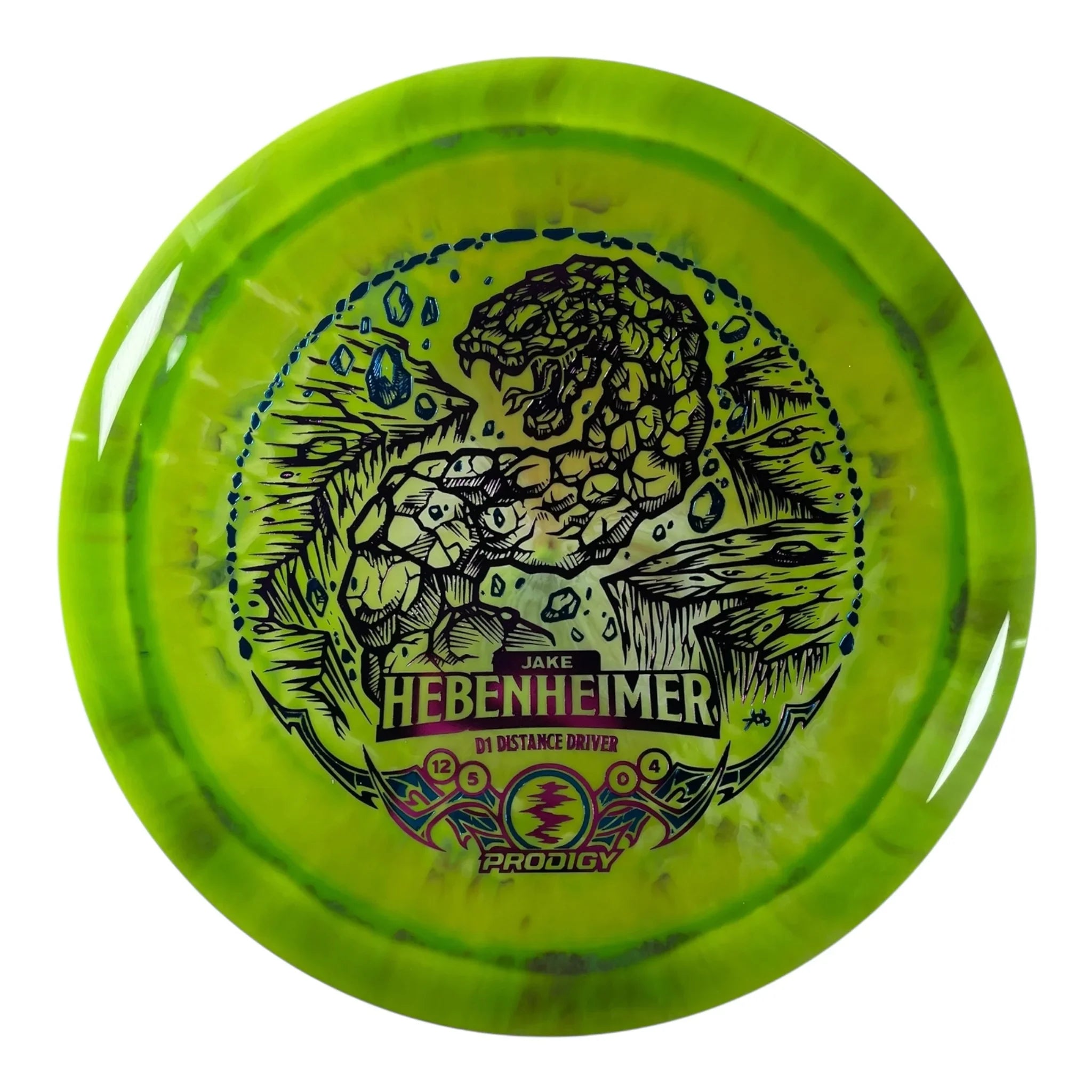 Prodigy Disc D1 | 750 Spectrum | Green/Pink 174g (Jake Hebenheimer) Disc Golf