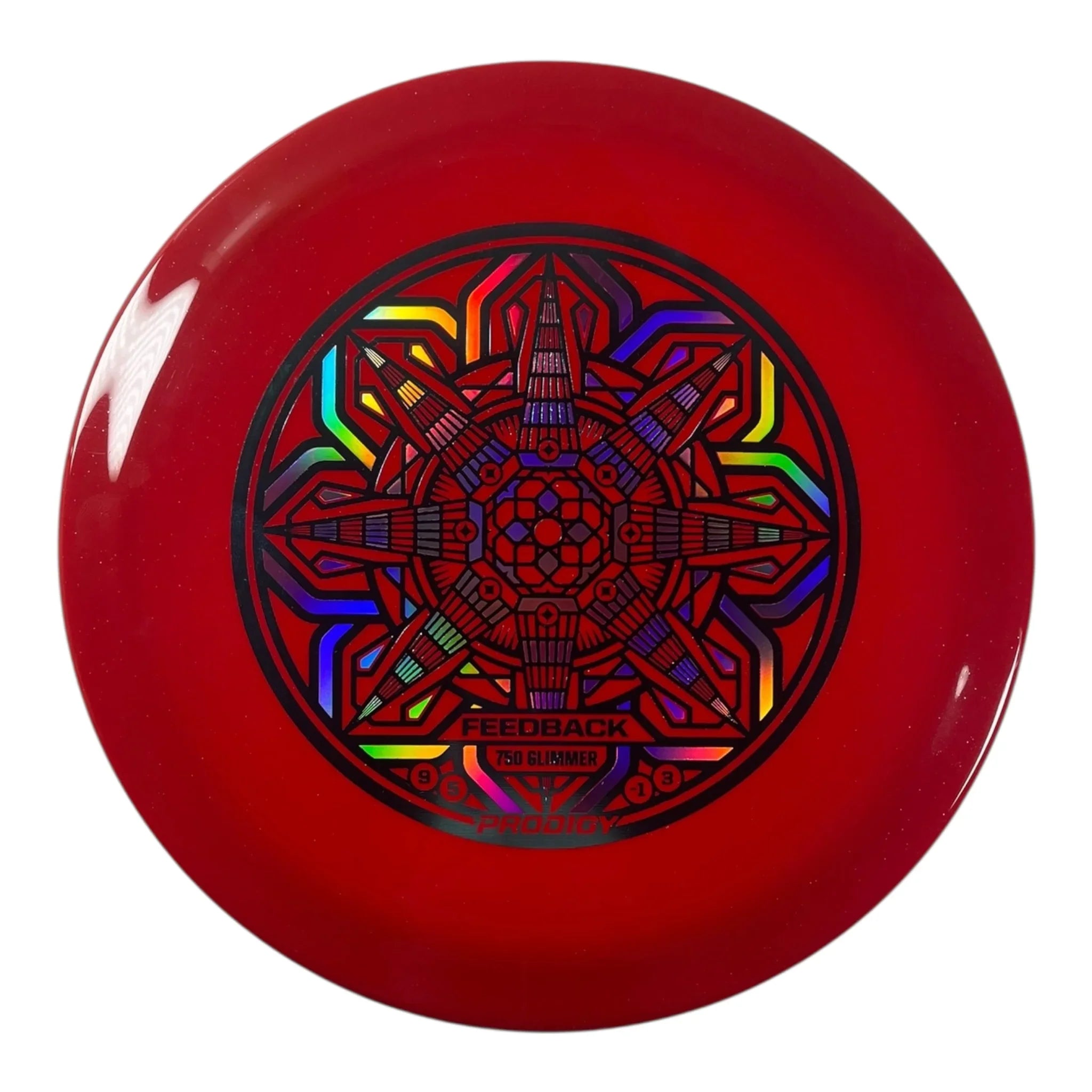 Prodigy Disc Feedback | 750 Glimmer | Red/Holo 174g Disc Golf