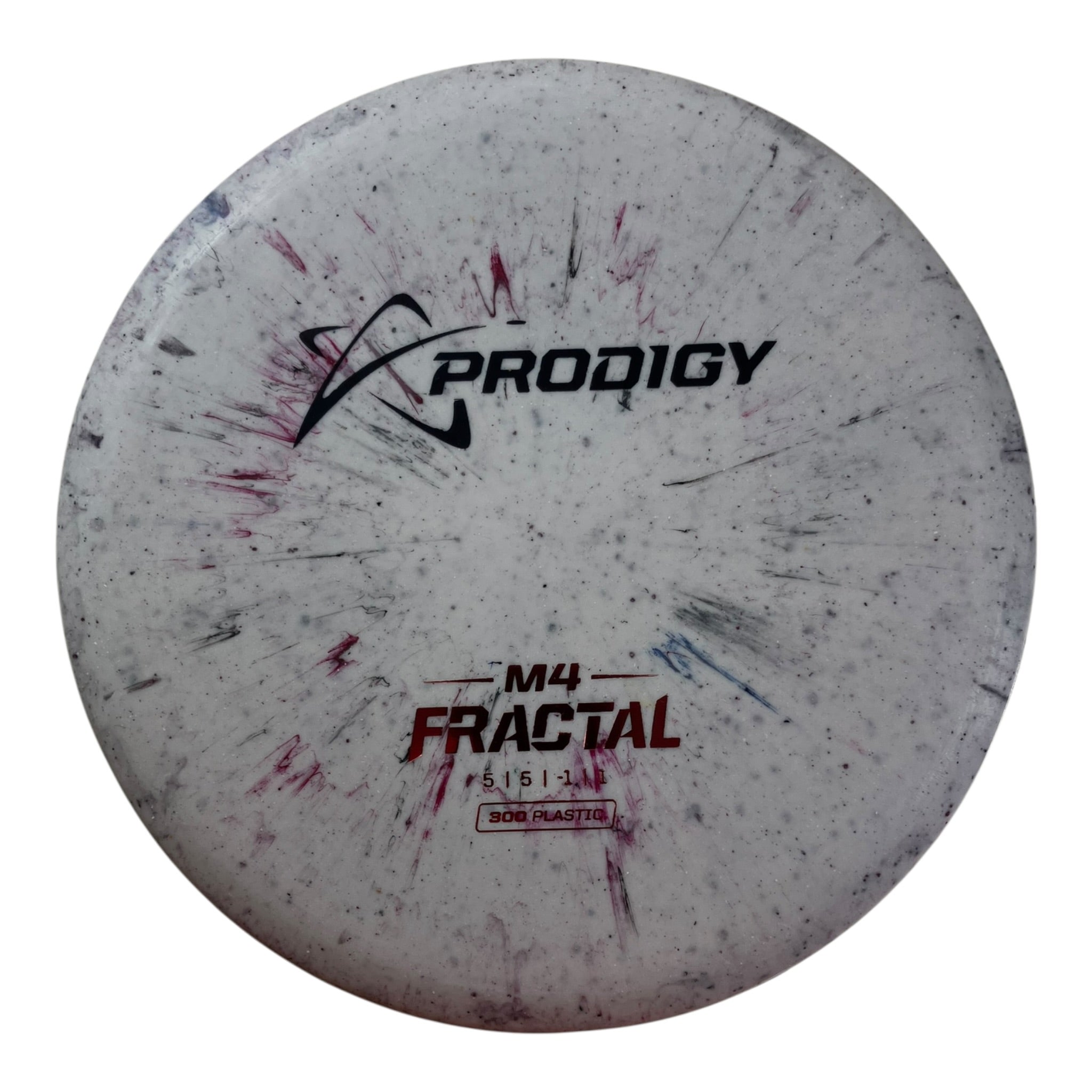 Prodigy Disc M4 | 300 Fractal | White/Red 180g Disc Golf