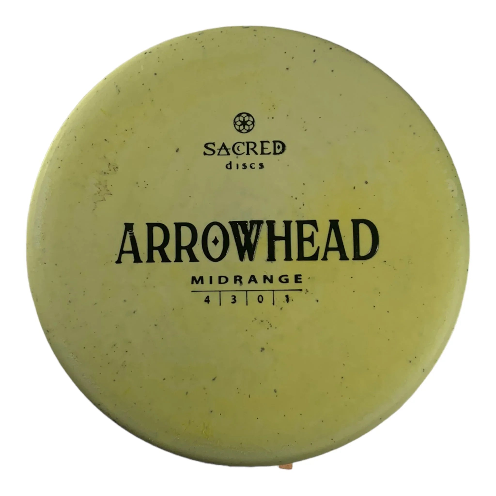 Sacred Discs Arrowhead | Aroma Blend | Yellow/Black 171g Disc Golf
