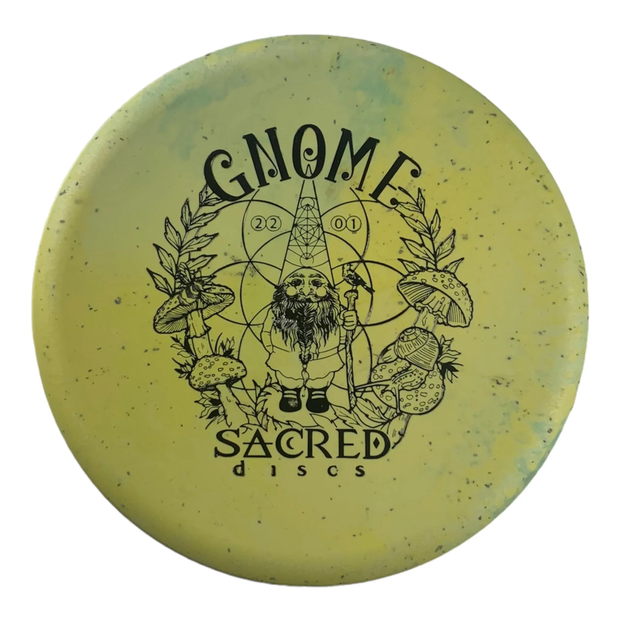 Sacred Discs Gnome | Aroma Blend | Yellow/Black 175g Disc Golf