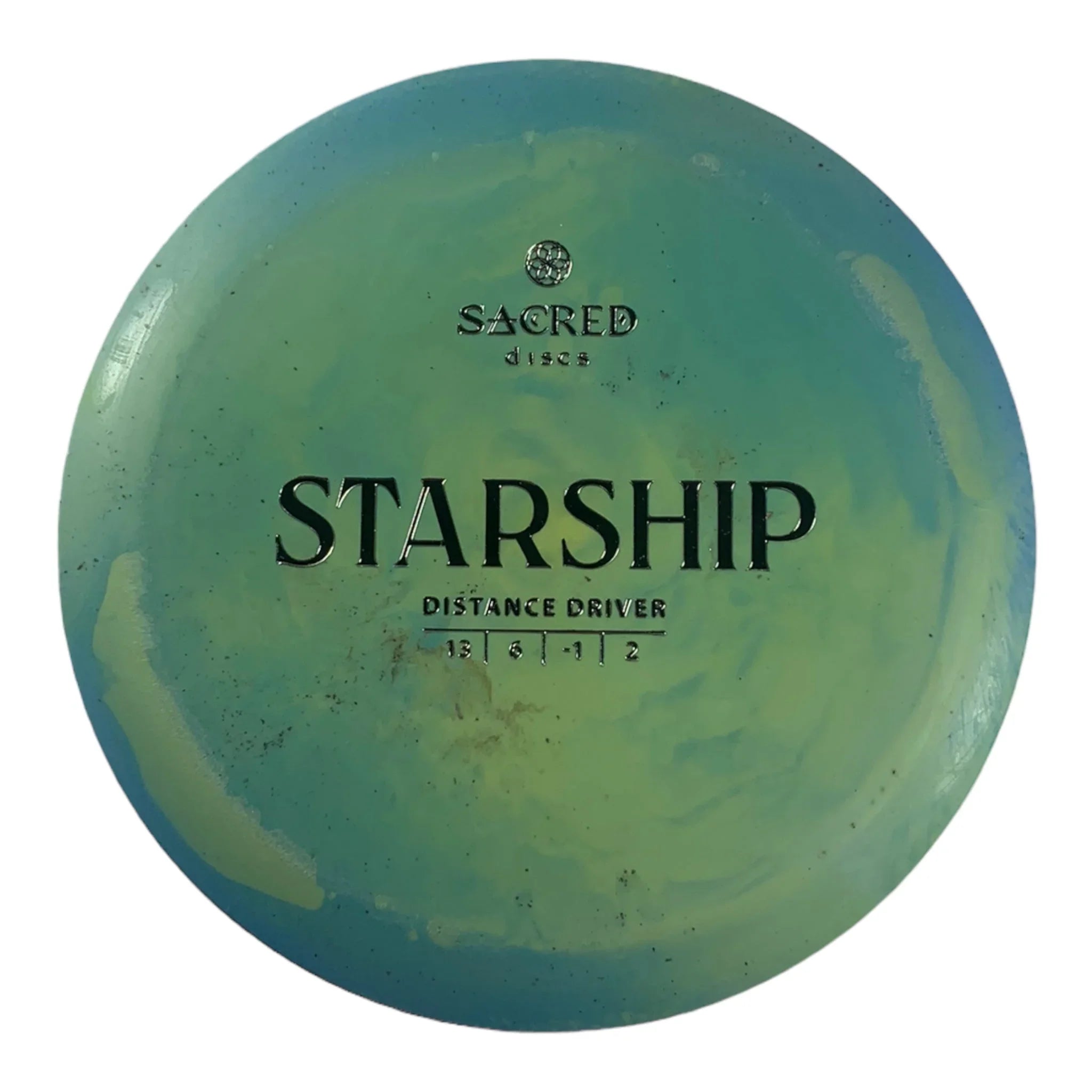 Sacred Discs Starship | Aroma Blend | Green/Silver 169g Disc Golf
