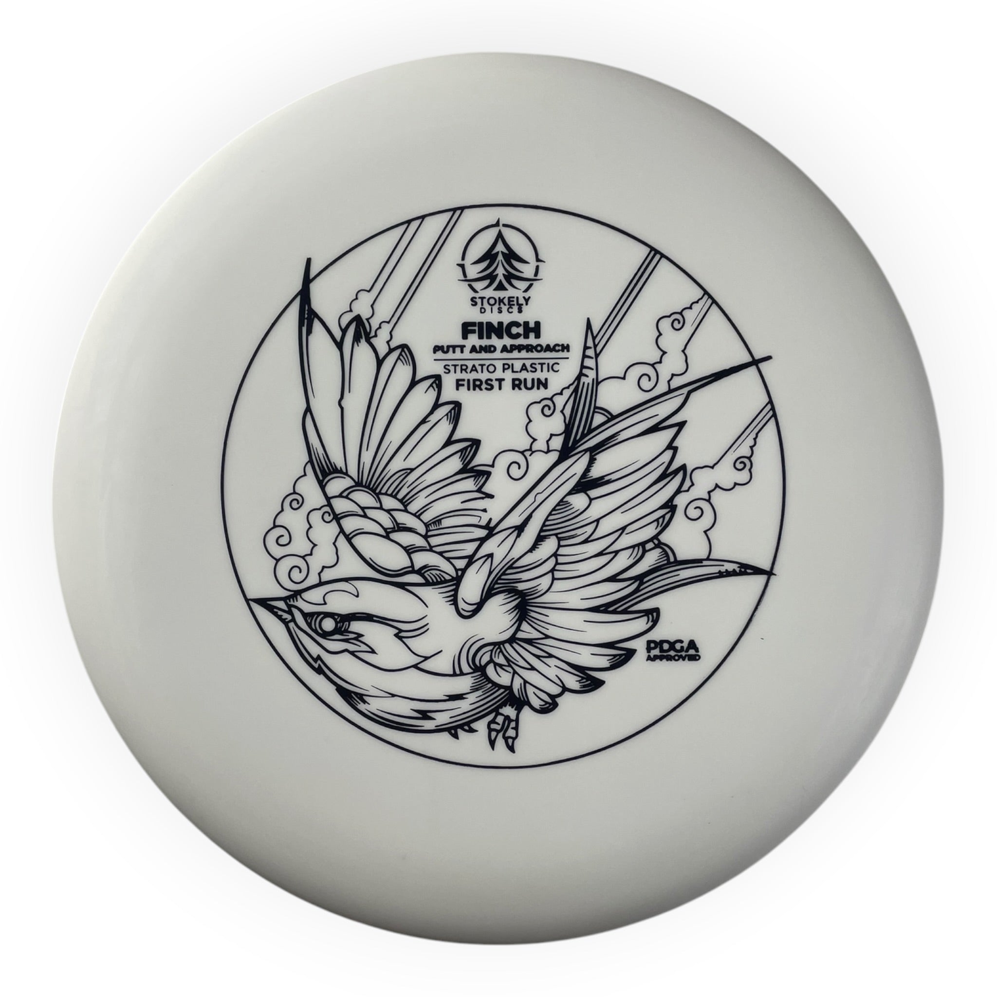 Stokely Discs Finch | Strato | White/Black 170g (First Run) Disc Golf