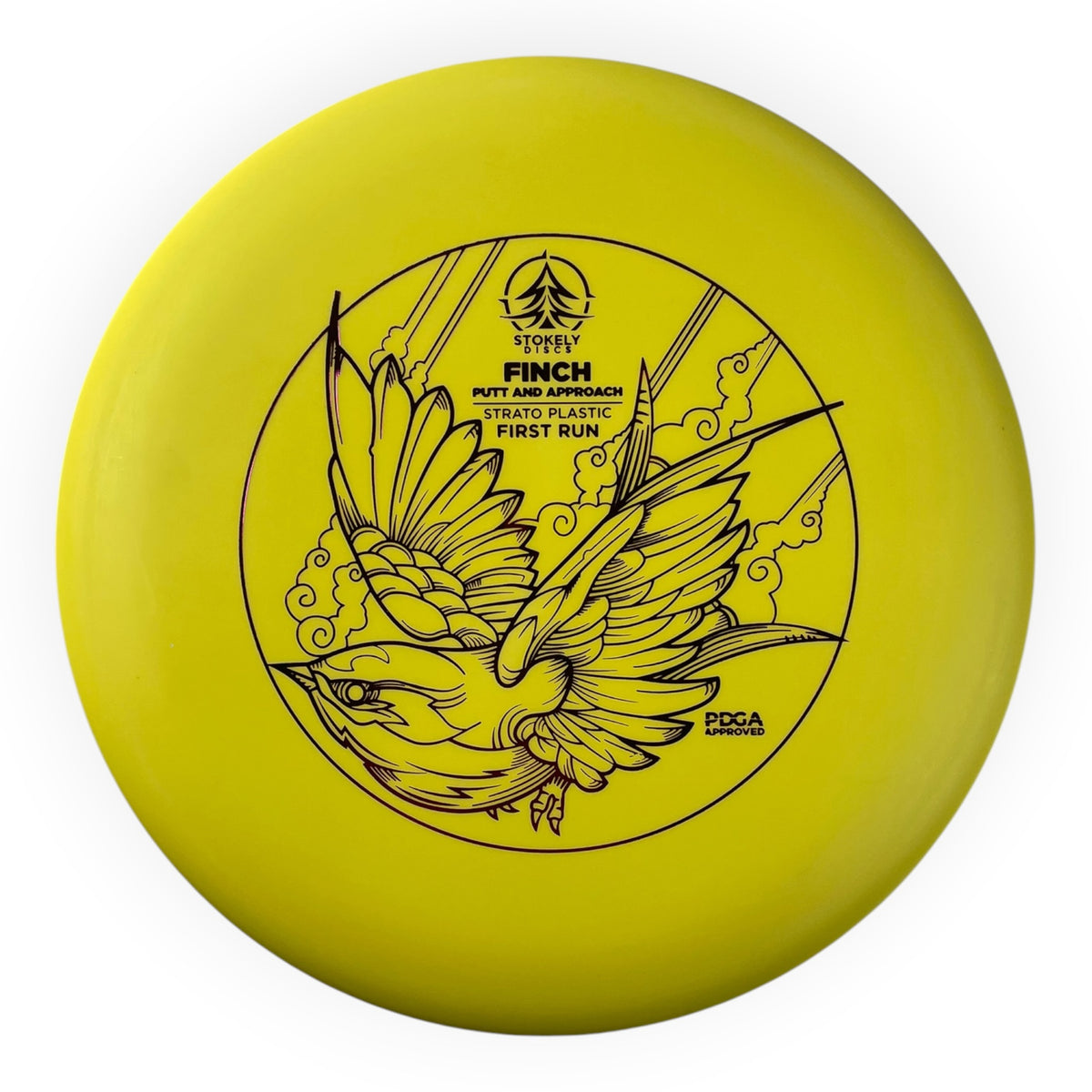 Stokely Discs Finch | Strato | Yellow/Pink 174g (First Run) Disc Golf