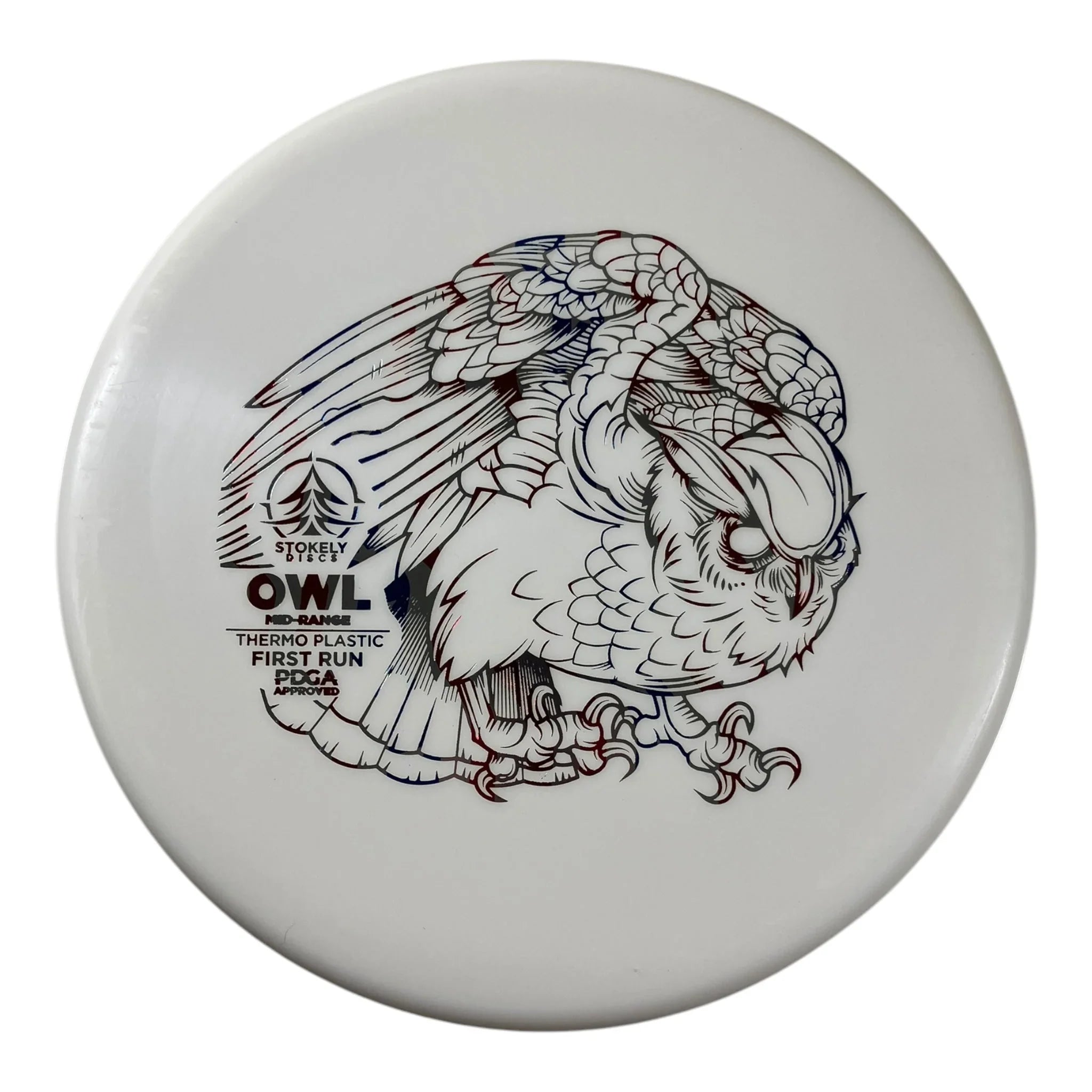 Stokely Discs Owl | Thermo | White/USA 167g (First Run) Disc Golf