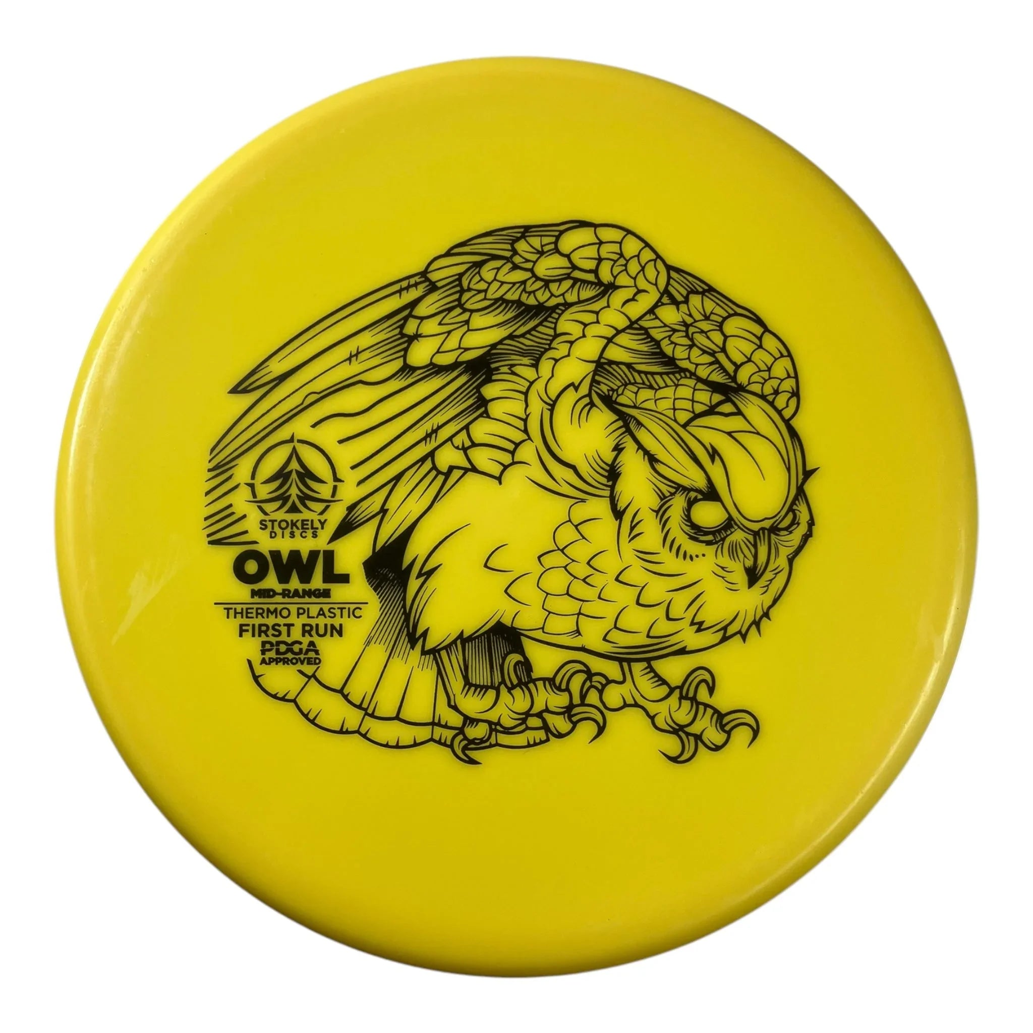 Stokely Discs Owl | Thermo | Yellow/Black 172g (First Run) Disc Golf