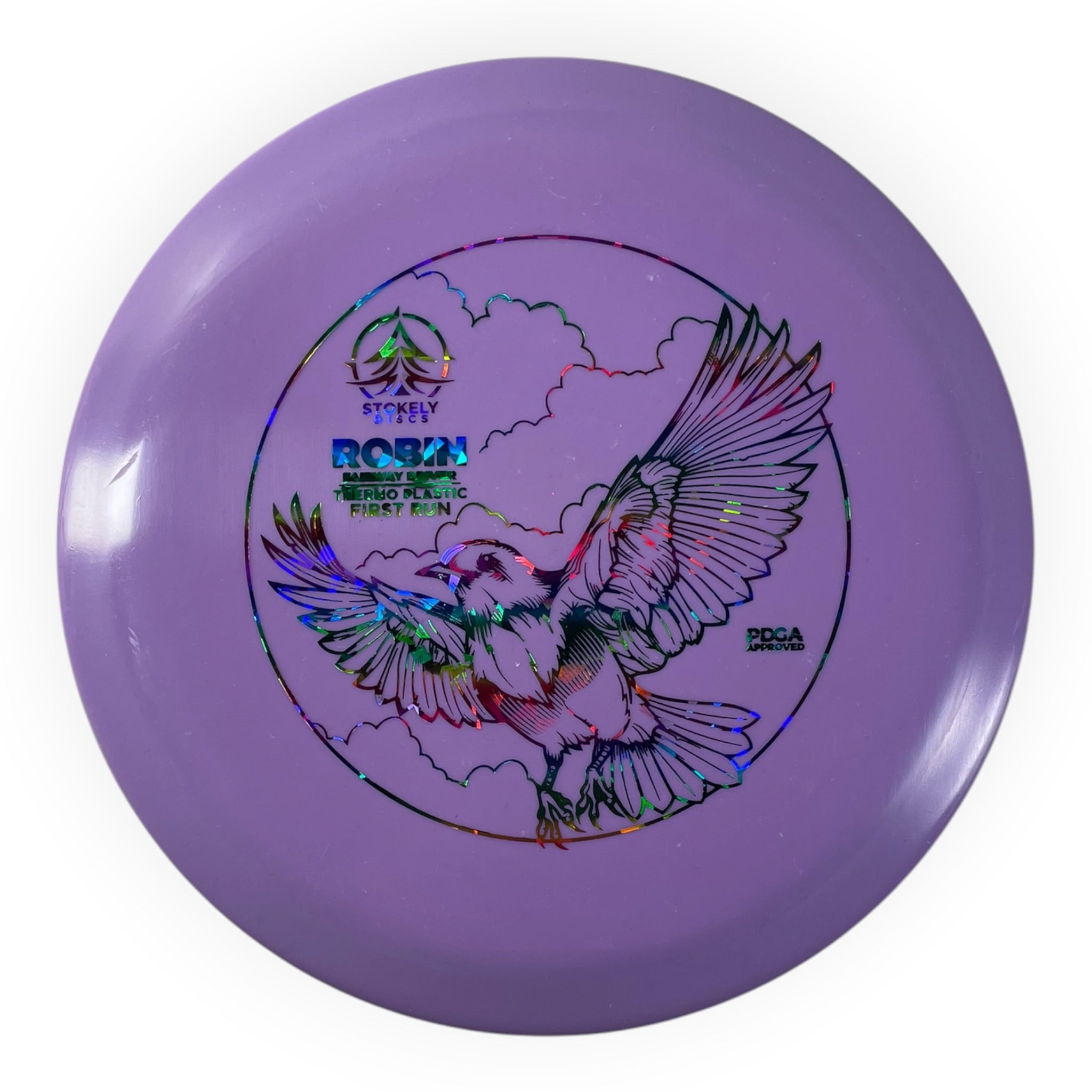 Stokely Discs Robin | Thermo | Purple/Rainbow 165g (First Run) Disc Golf
